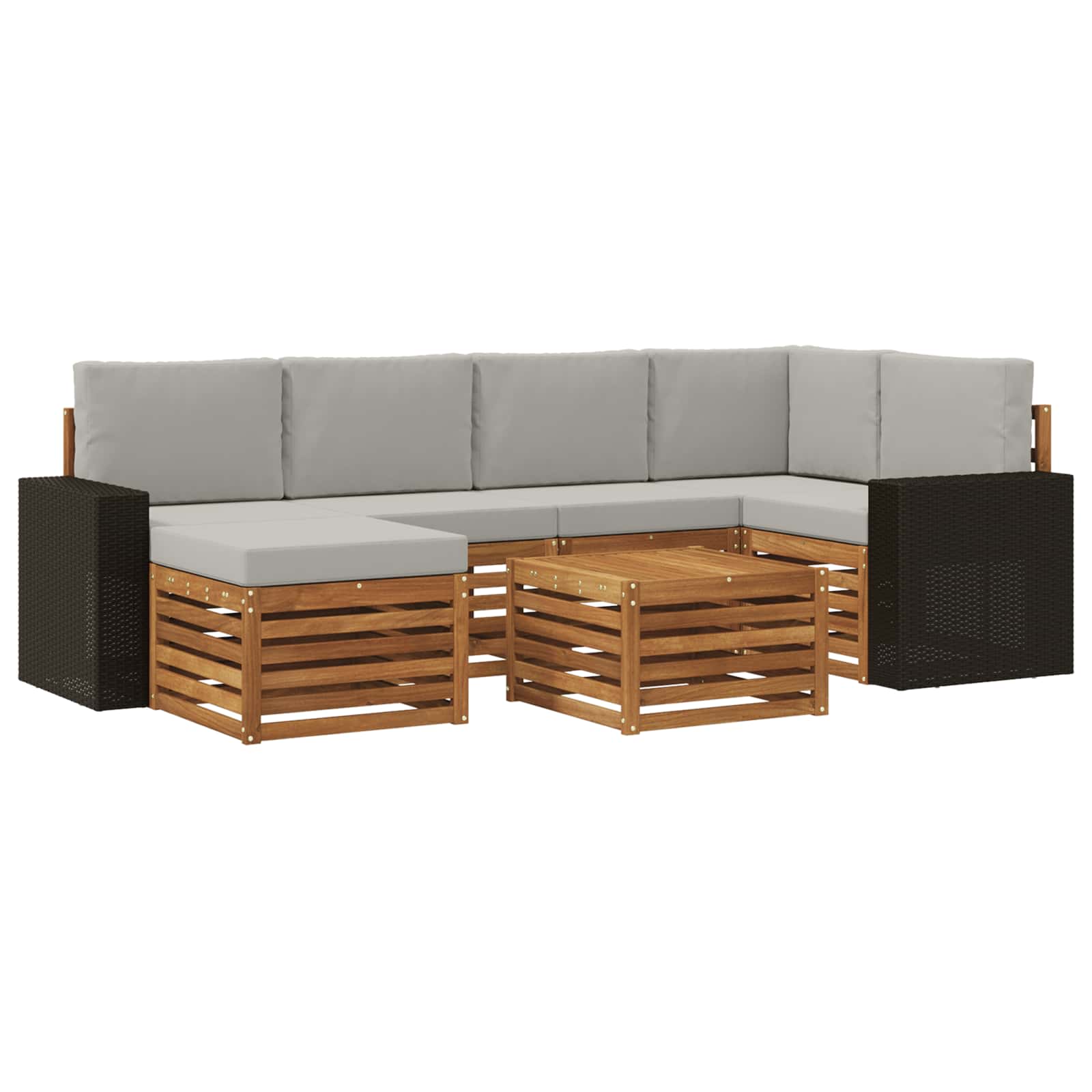 vidaXL Sofa-Sets Naturel Massief Acaciahout