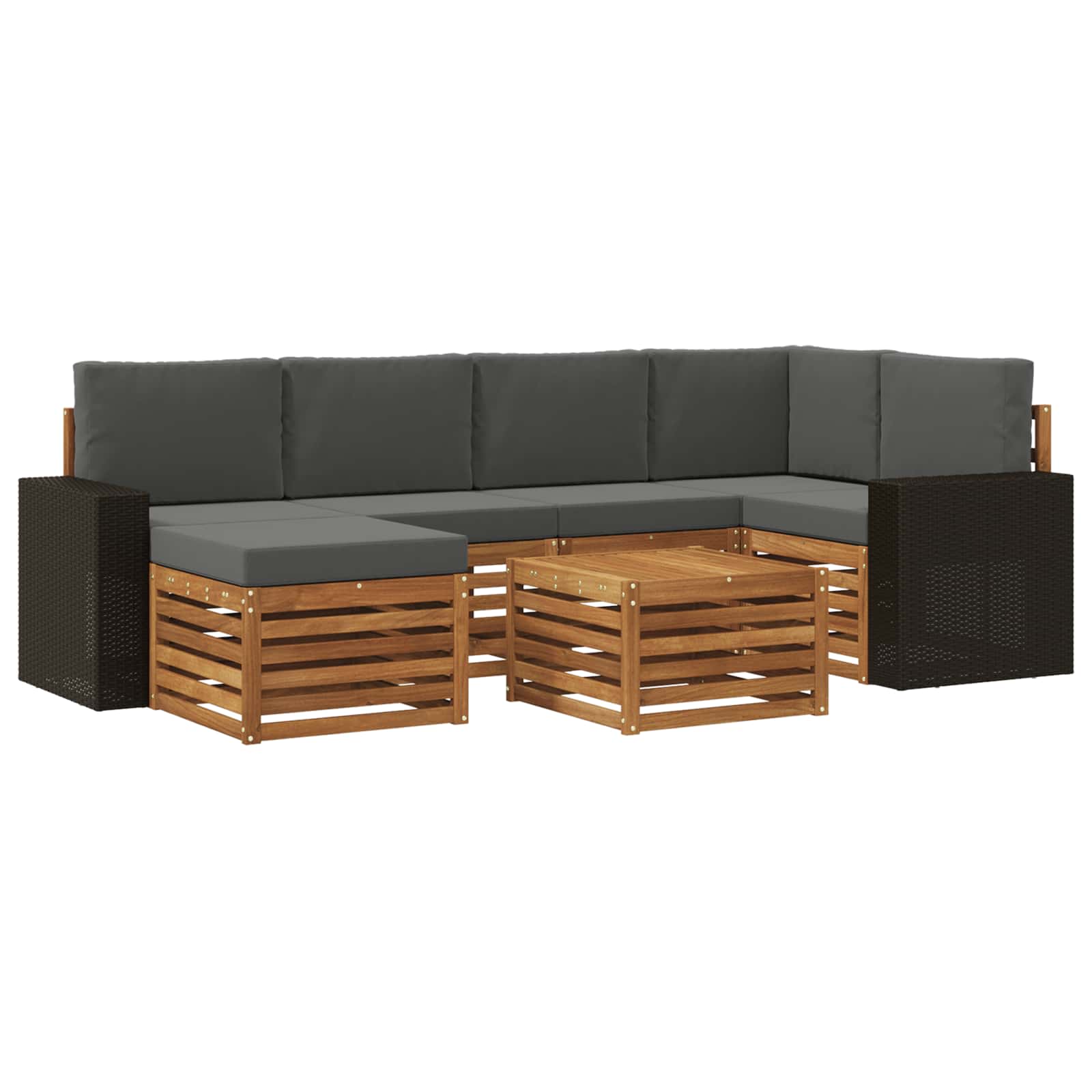 vidaXL Sofa-Sets Naturel Massief Acaciahout