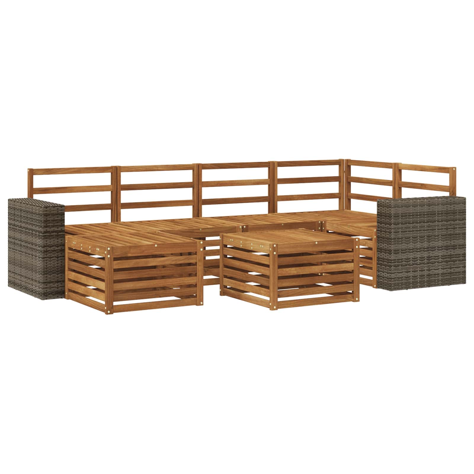 vidaXL Sofa-Sets Naturel Massief Acaciahout