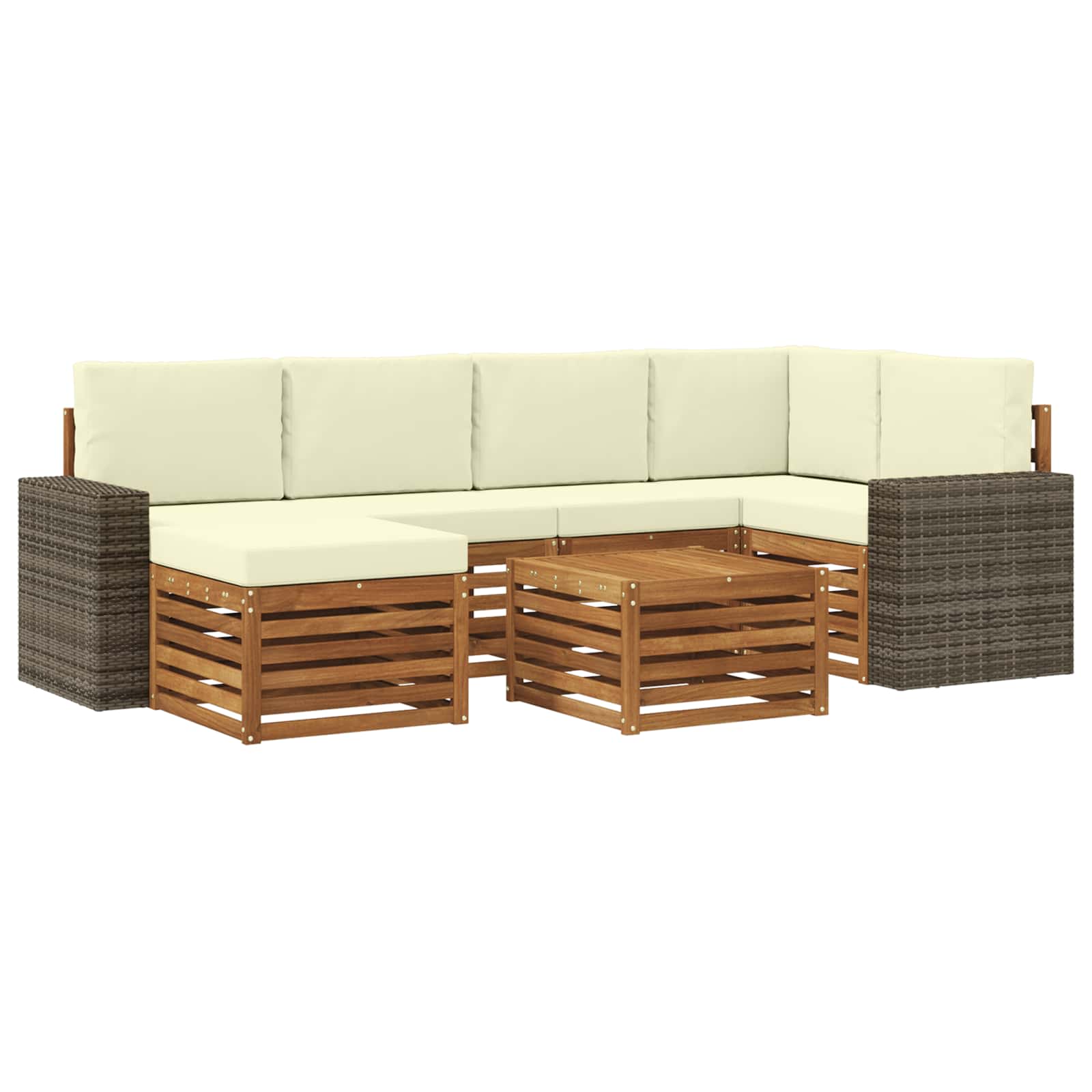 vidaXL Sofa-Sets Naturel Massief Acaciahout