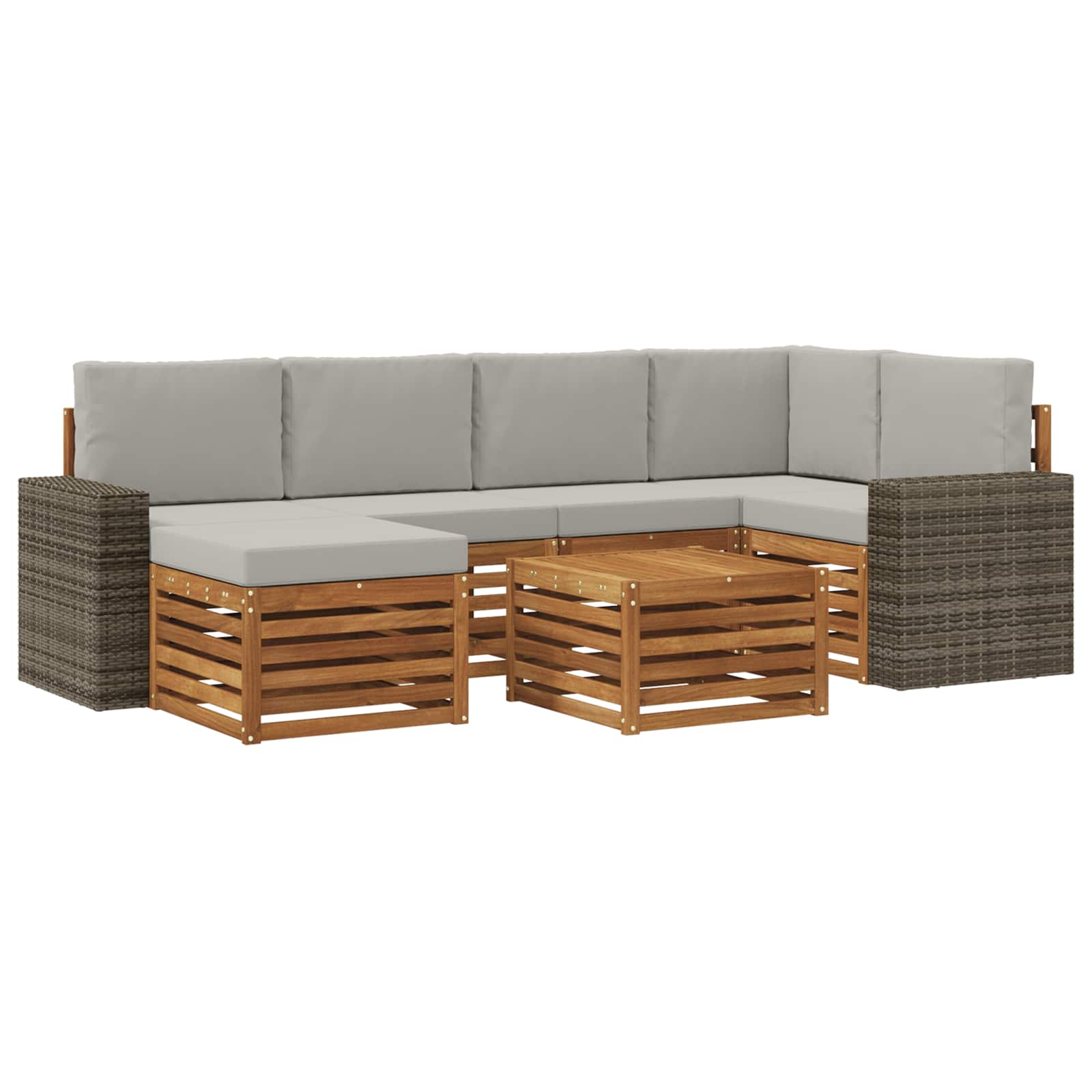 vidaXL Sofa-Sets Naturel Massief Acaciahout