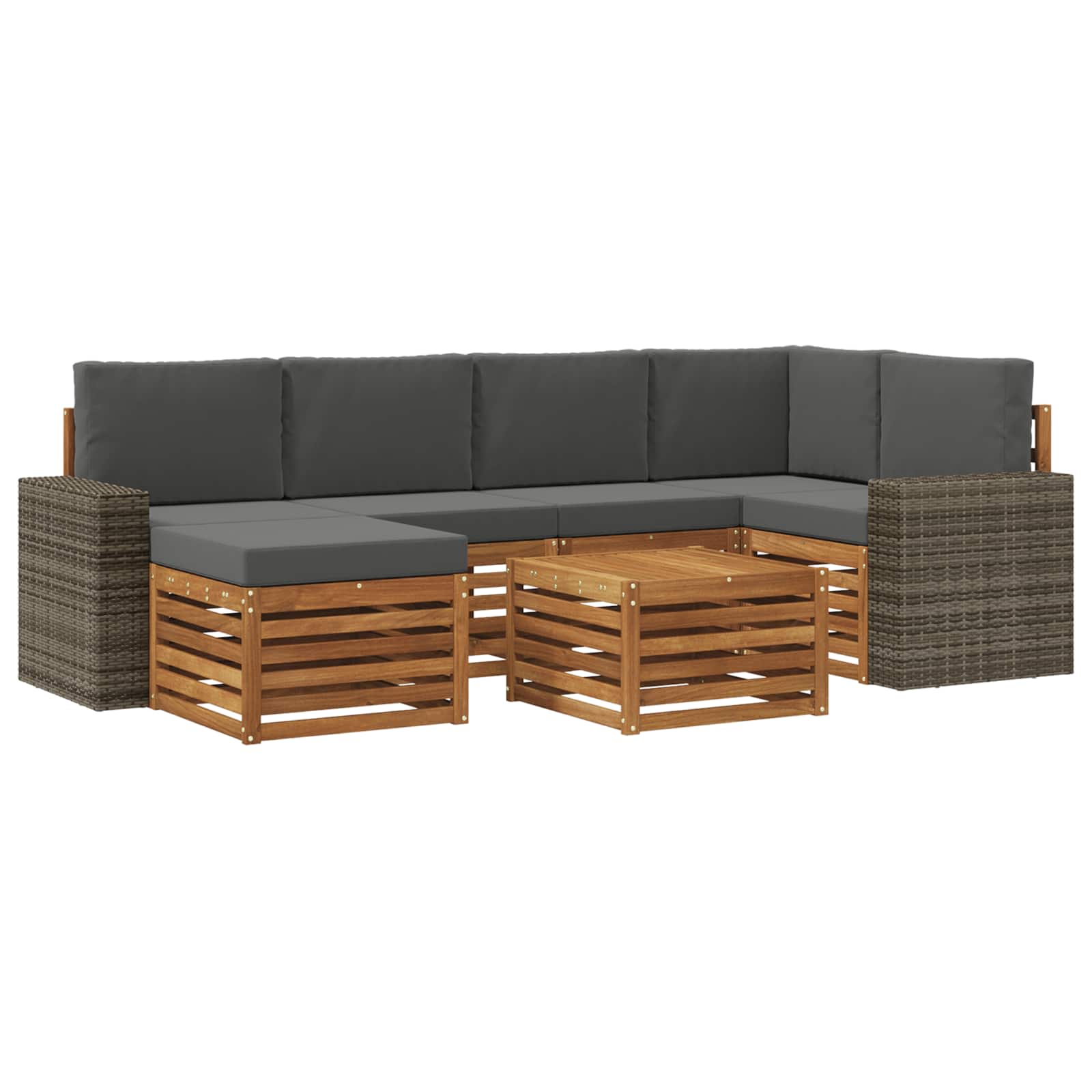 vidaXL Sofa-Sets Naturel Massief Acaciahout