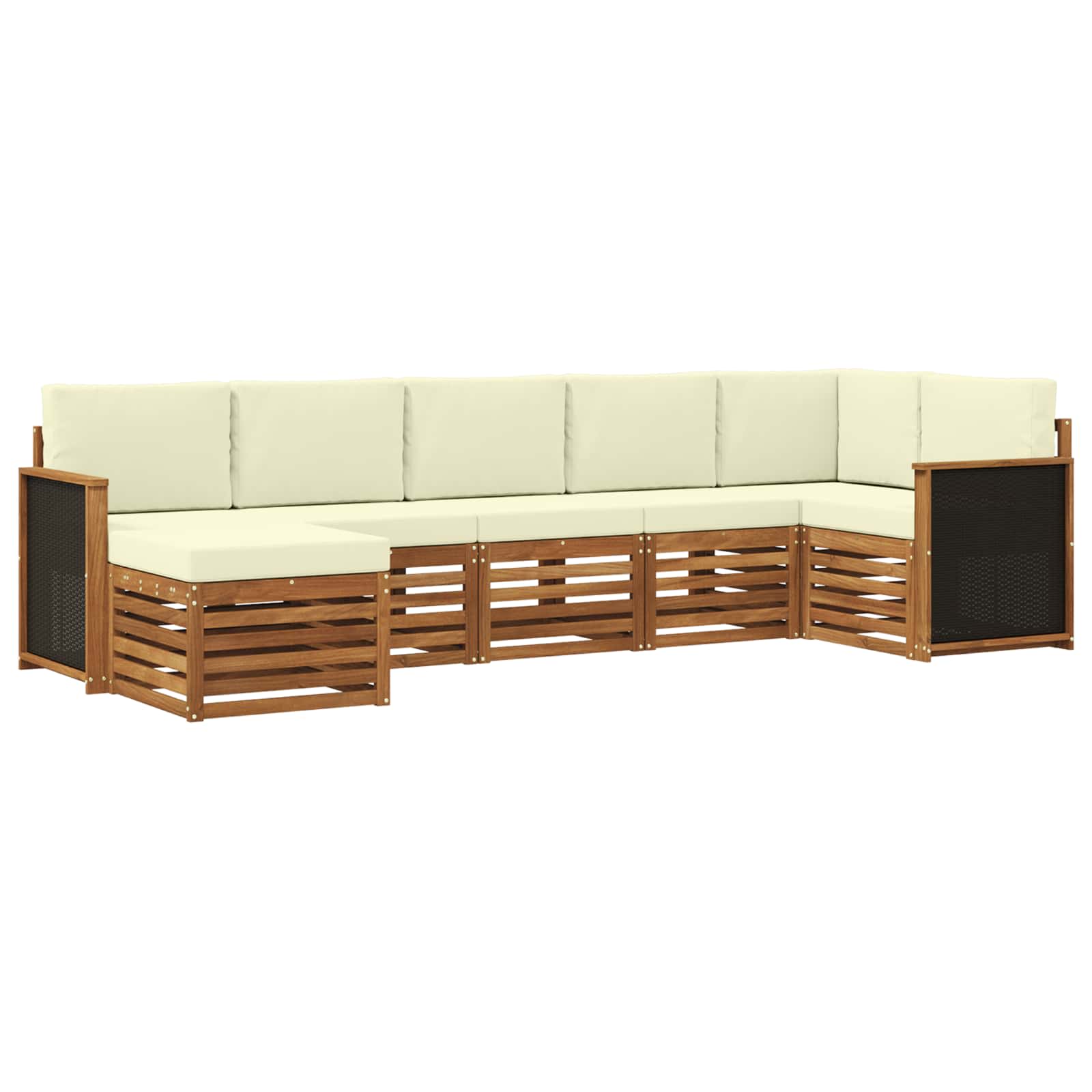 vidaXL Sofa-Sets 7 pcs Naturel Massief Acaciahout