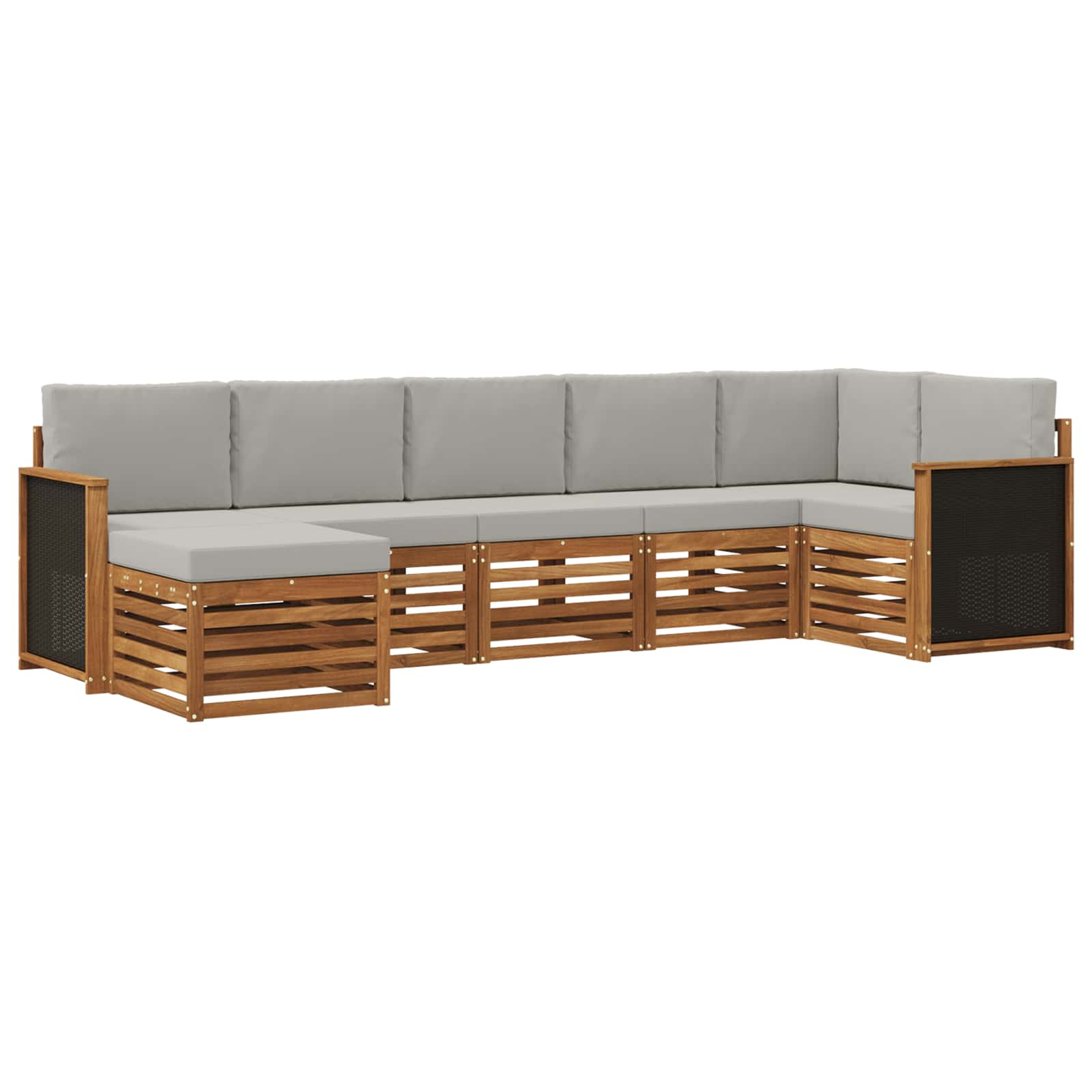vidaXL Sofa-Sets 7 pcs Naturel Massief Acaciahout