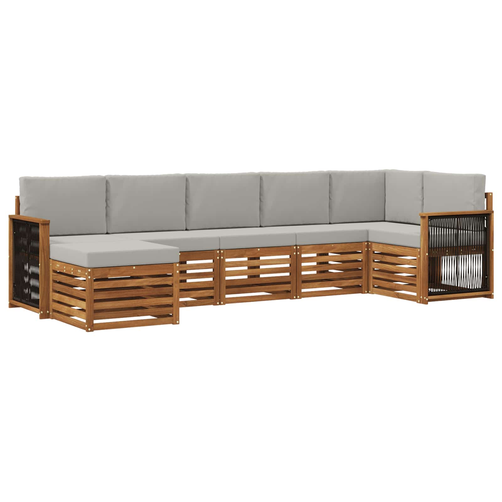 vidaXL Sofa-Sets 7 pcs Naturel Massief Acaciahout