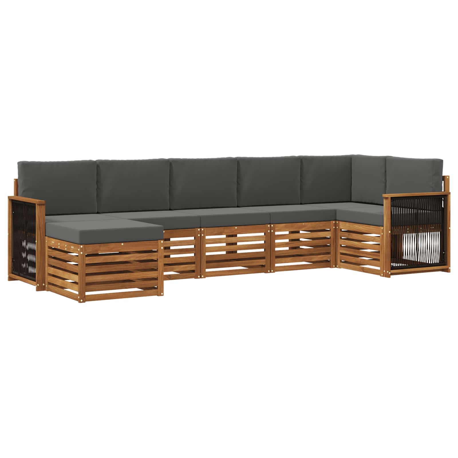 vidaXL Sofa-Sets 7 pcs Naturel Massief Acaciahout