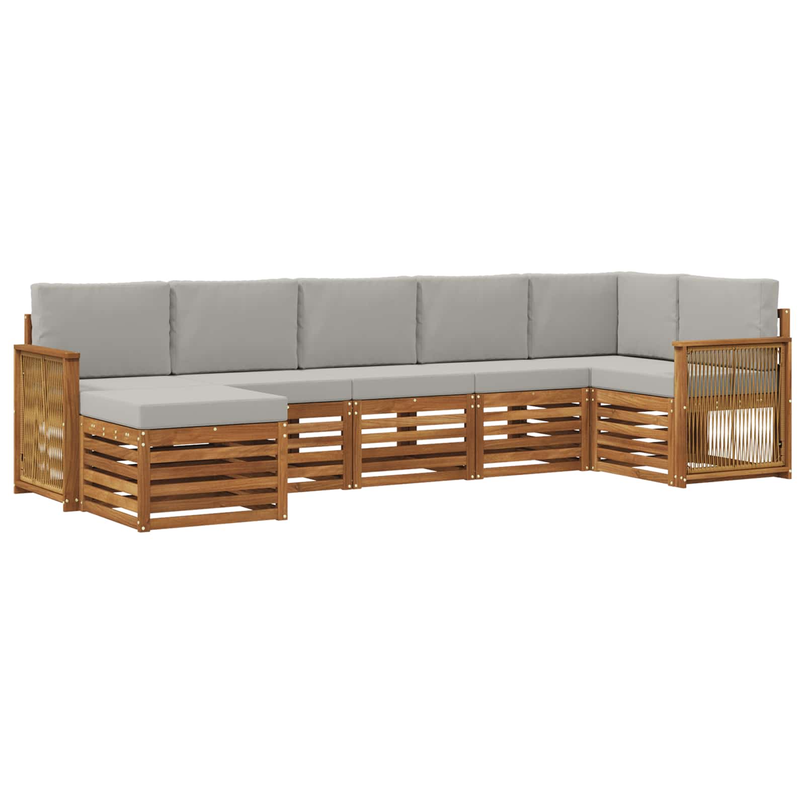 vidaXL Sofa-Sets 7 pcs Naturel Massief Acaciahout