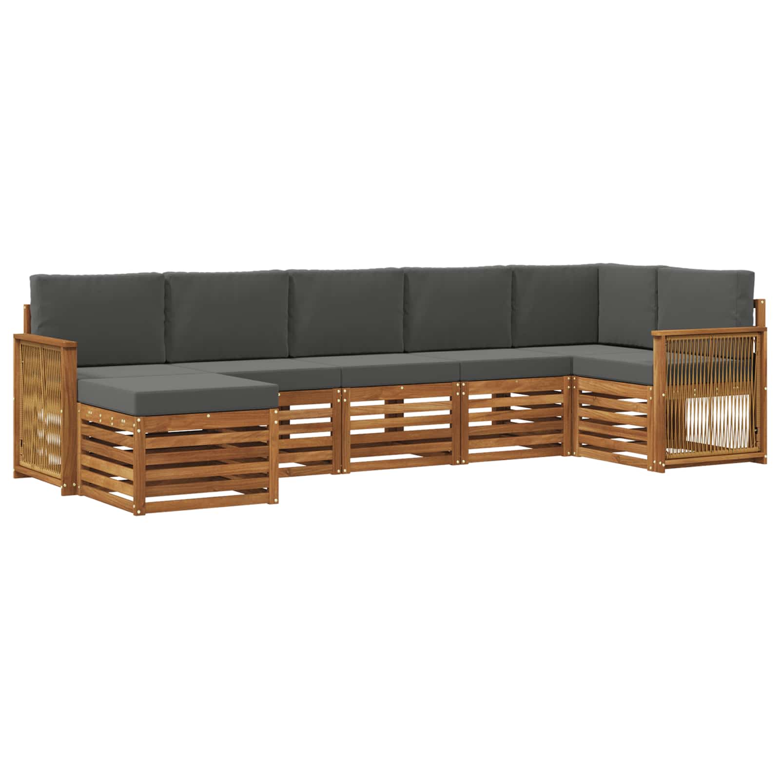 vidaXL Sofa-Sets 7 pcs Naturel Massief Acaciahout