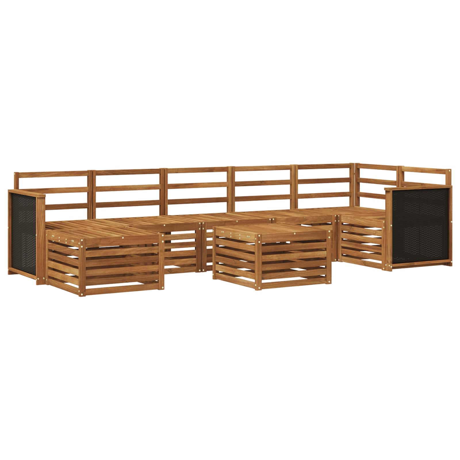 vidaXL Sofa-Sets 8 pcs Naturel Massief Acaciahout