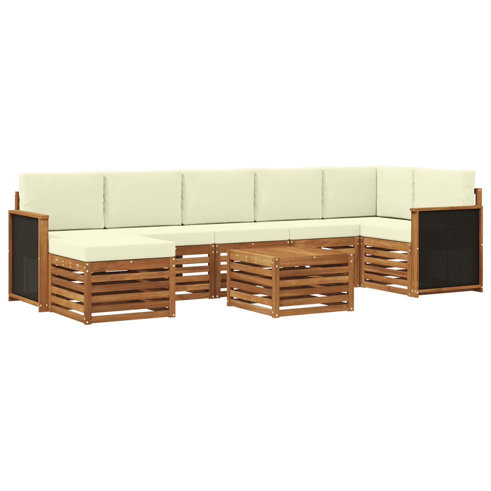vidaXL Sofa-Sets 8 pcs Naturel Massief Acaciahout