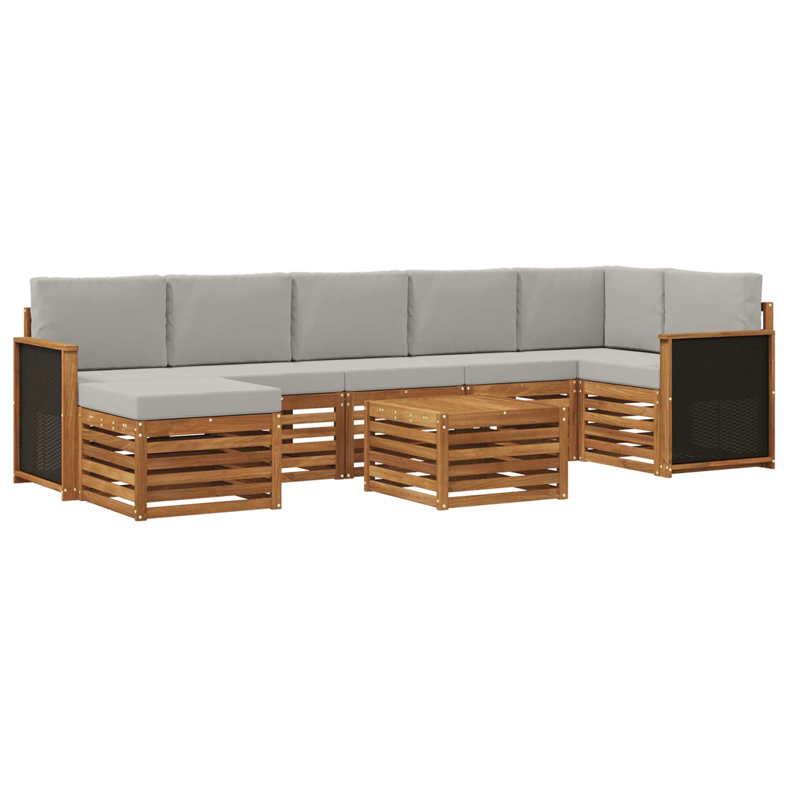 vidaXL Sofa-Sets 8 pcs Naturel Massief Acaciahout