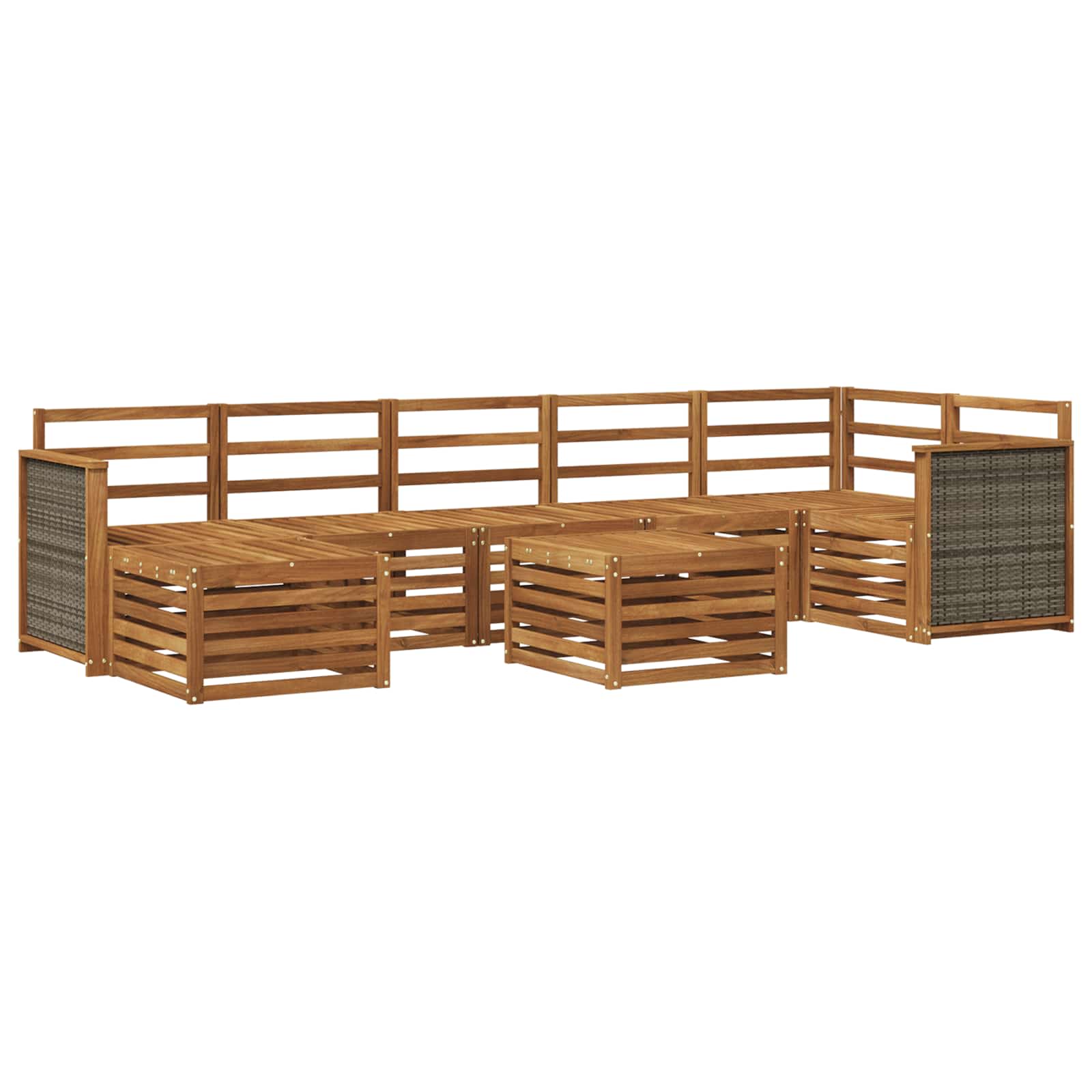 vidaXL Sofa-Sets 8 pcs Naturel Massief Acaciahout