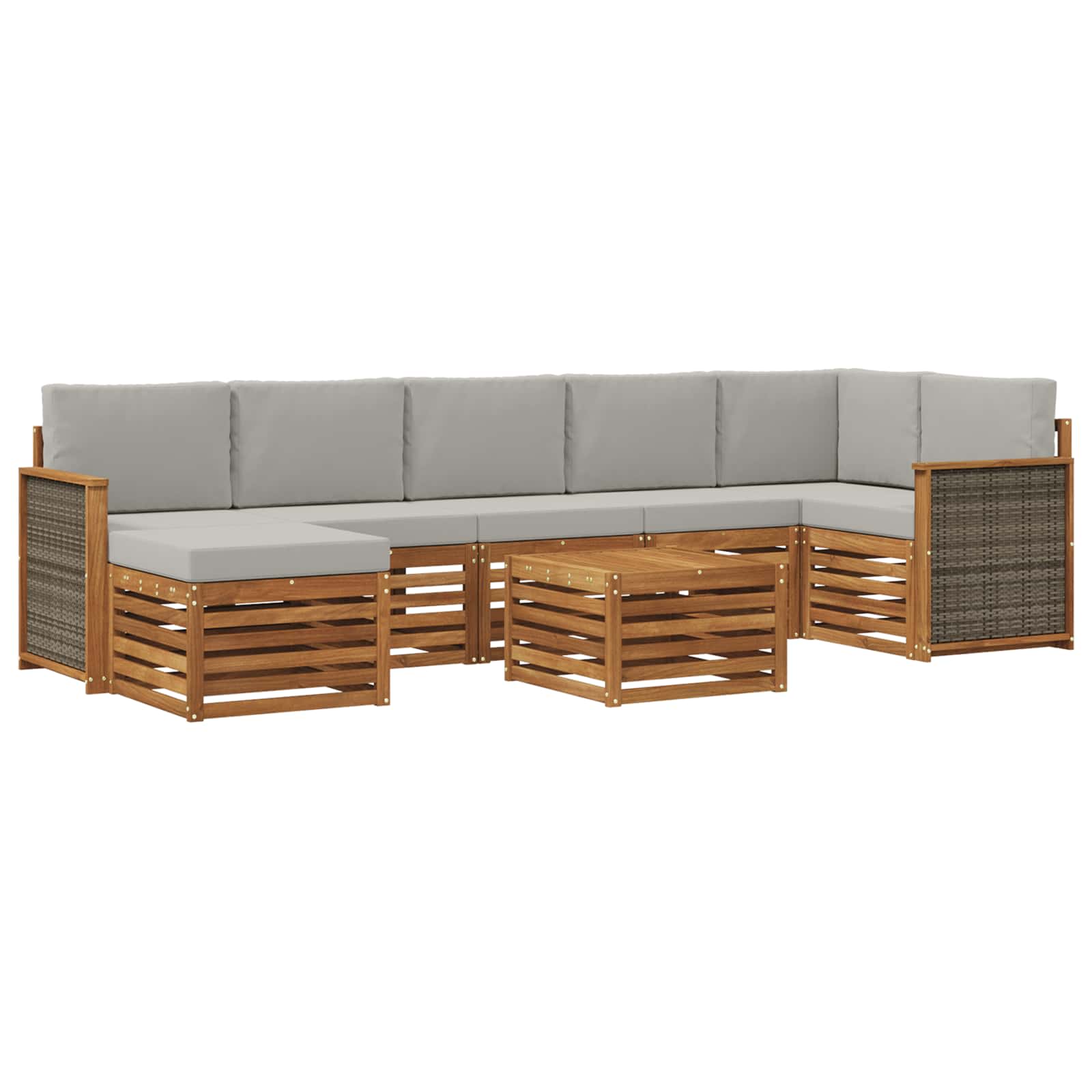 vidaXL Sofa-Sets 8 pcs Naturel Massief Acaciahout