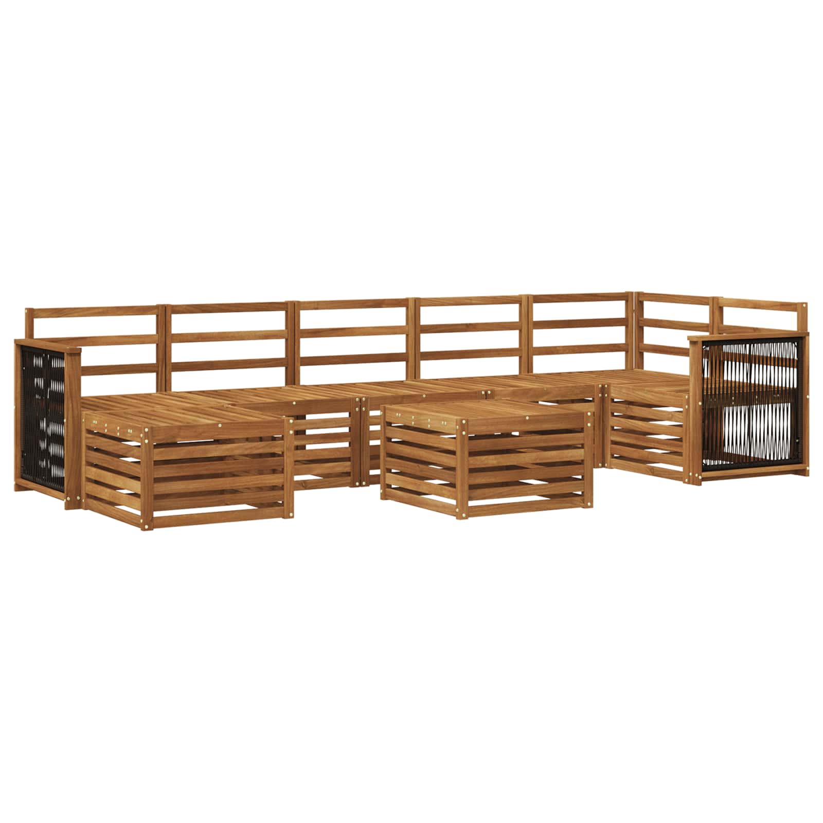 vidaXL Sofa-Sets 8 pcs Naturel Massief Acaciahout