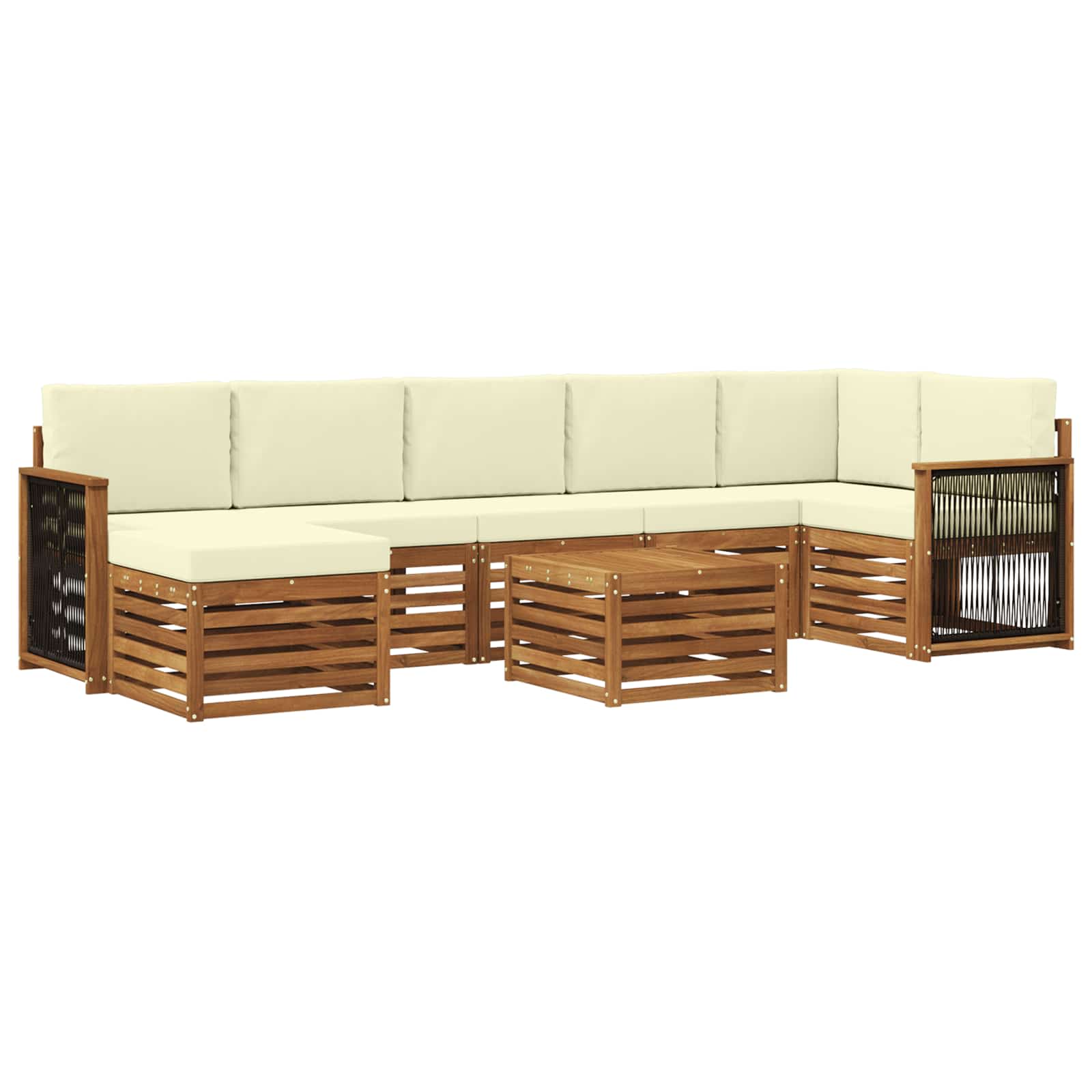 vidaXL Sofa-Sets 8 pcs Naturel Massief Acaciahout