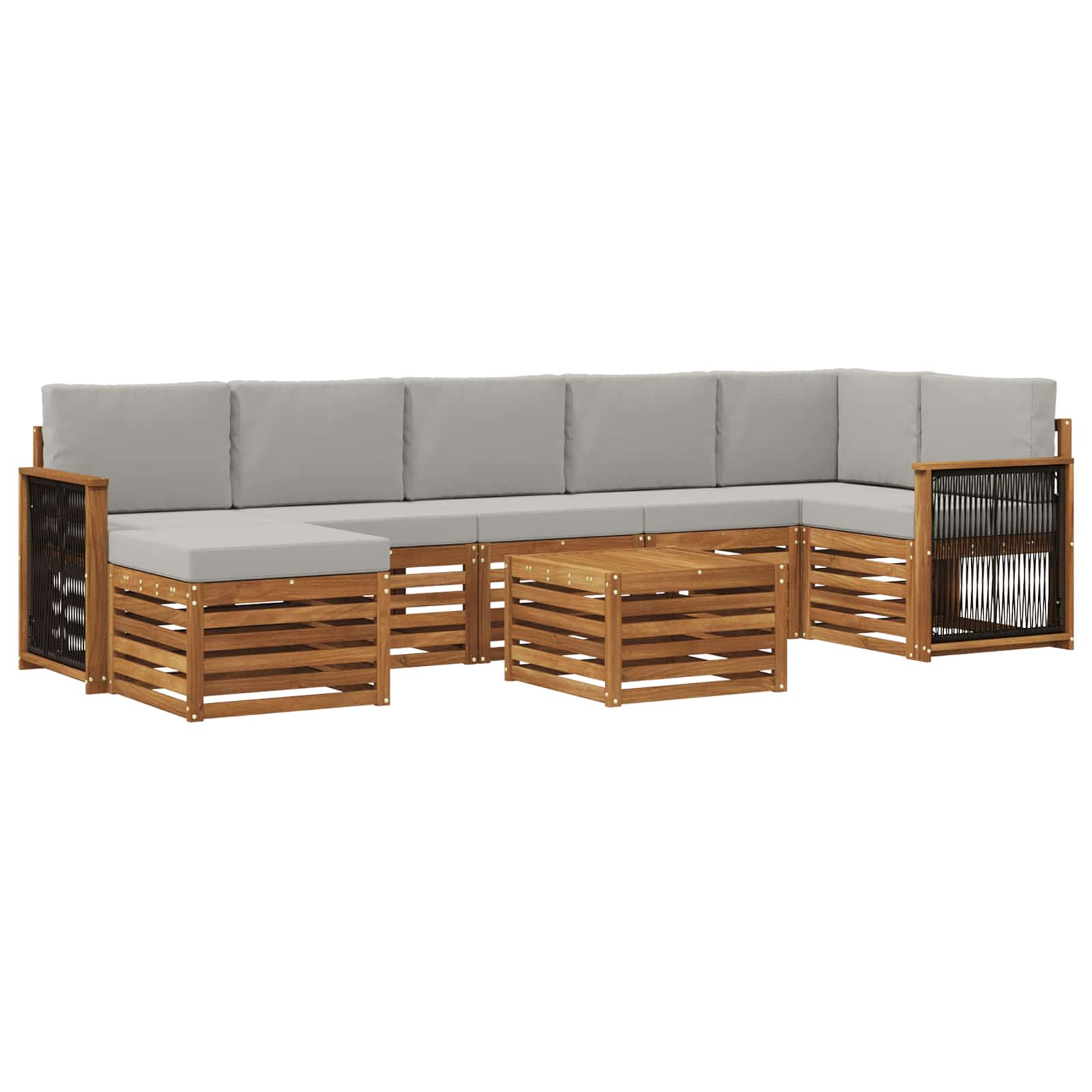 vidaXL Sofa-Sets 8 pcs Naturel Massief Acaciahout