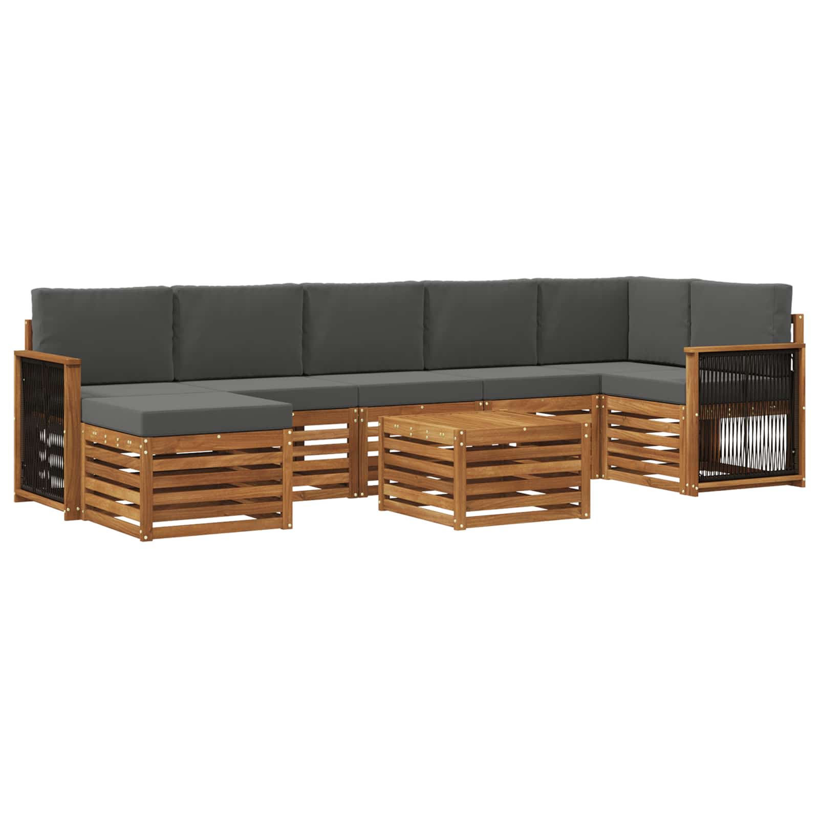 vidaXL Sofa-Sets 8 pcs Naturel Massief Acaciahout
