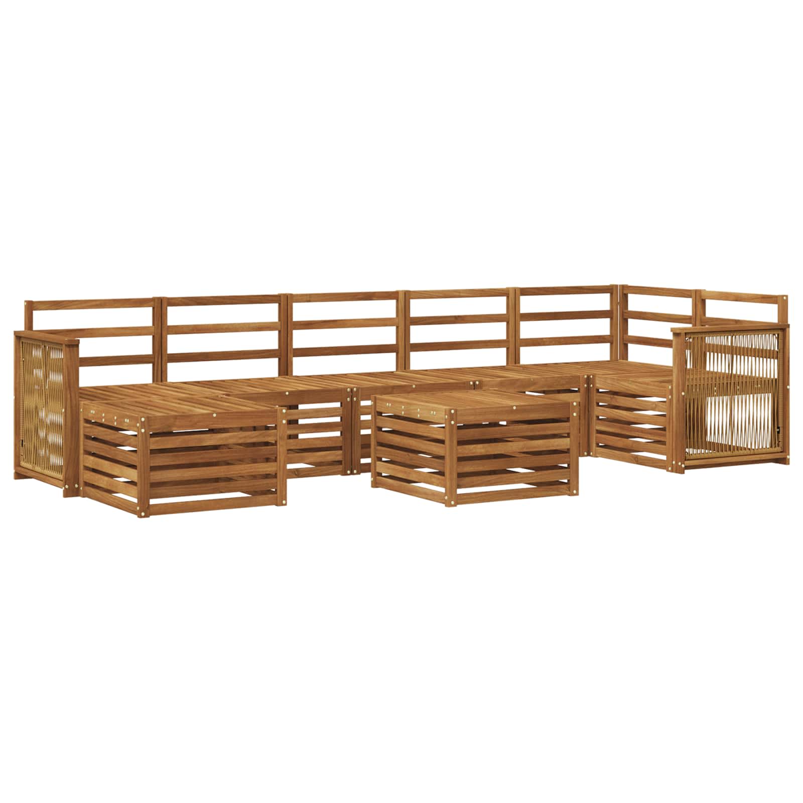 vidaXL Sofa-Sets 8 pcs Naturel Massief Acaciahout