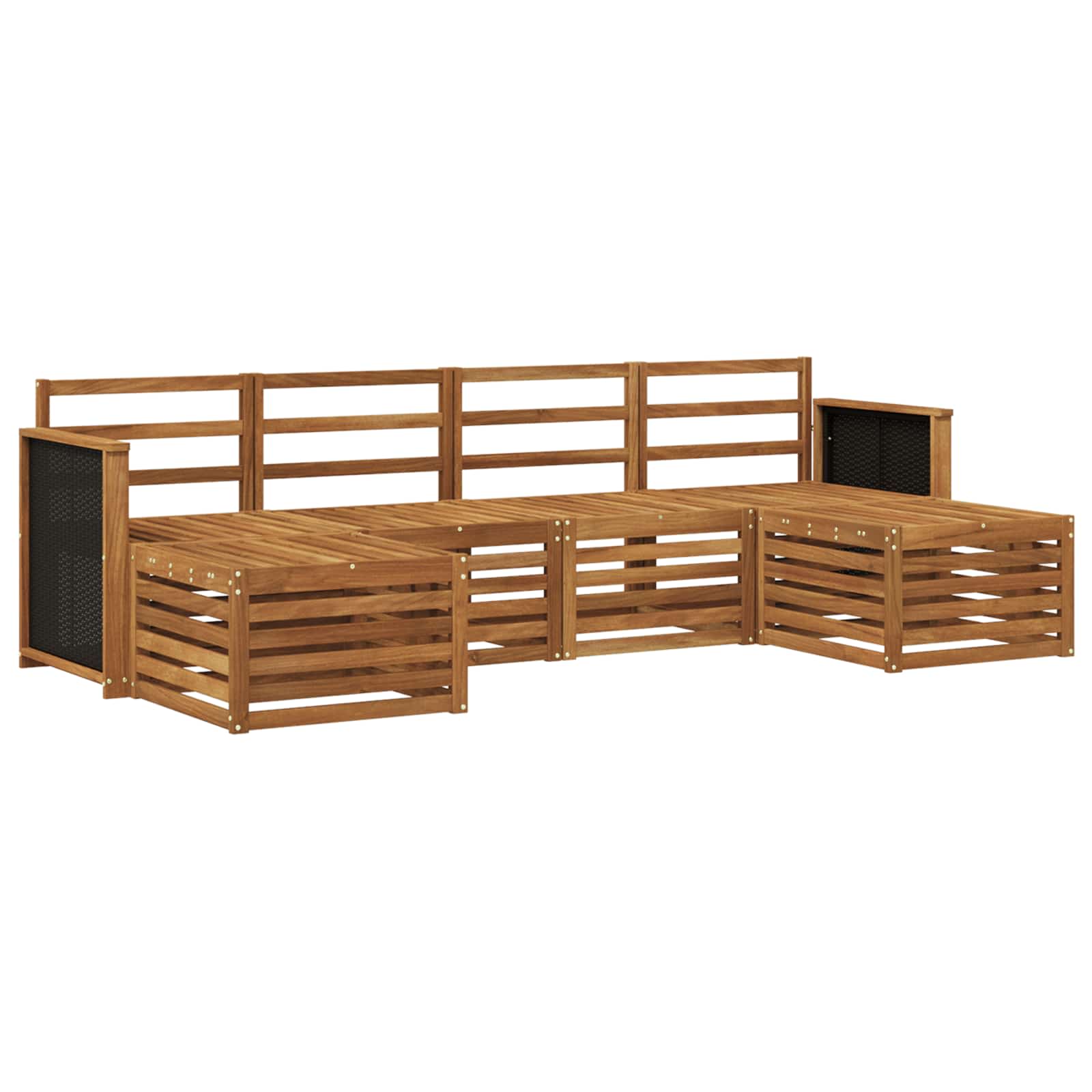 vidaXL Sofa-Sets 6 pcs Naturel Massief Acaciahout
