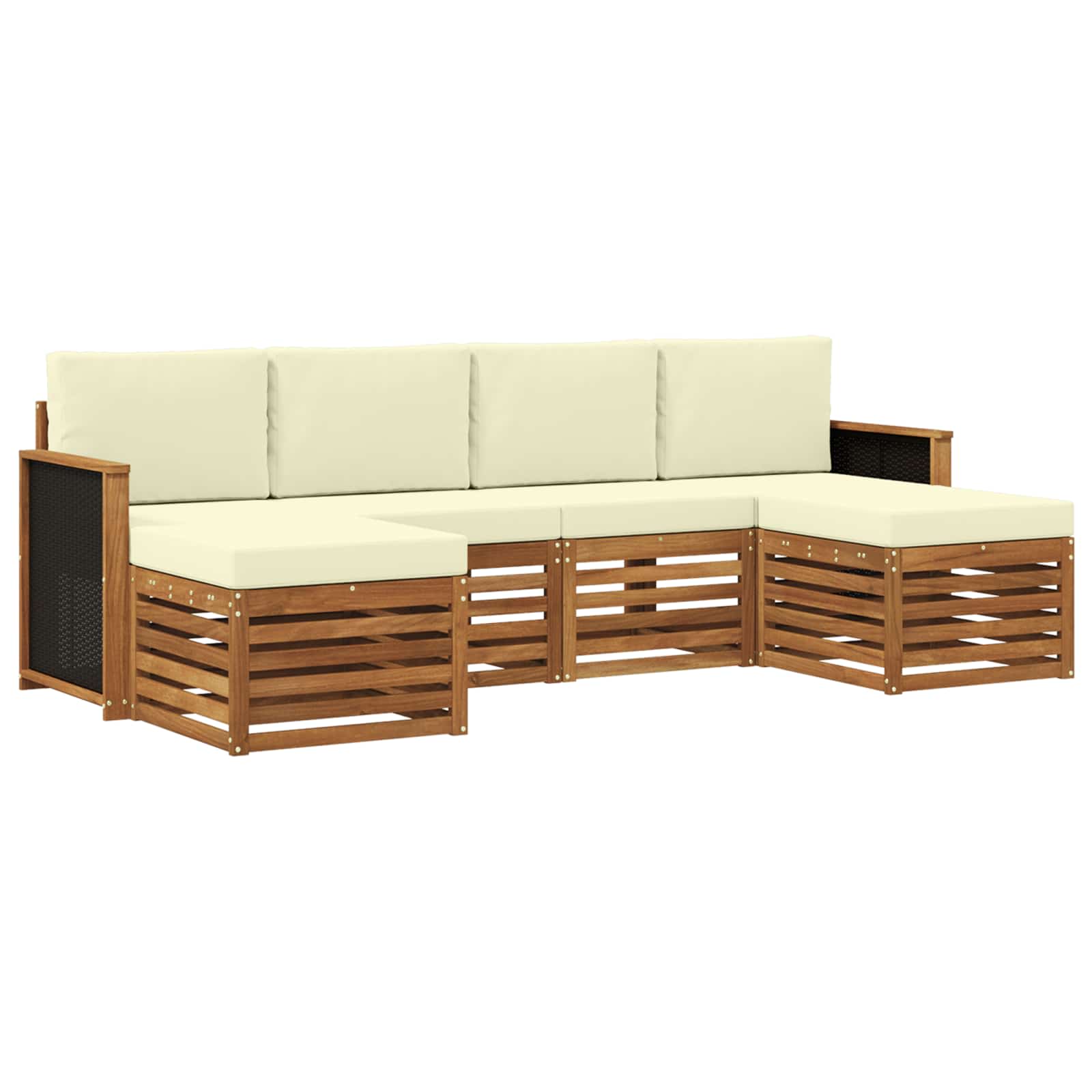 vidaXL Sofa-Sets 6 pcs Naturel Massief Acaciahout