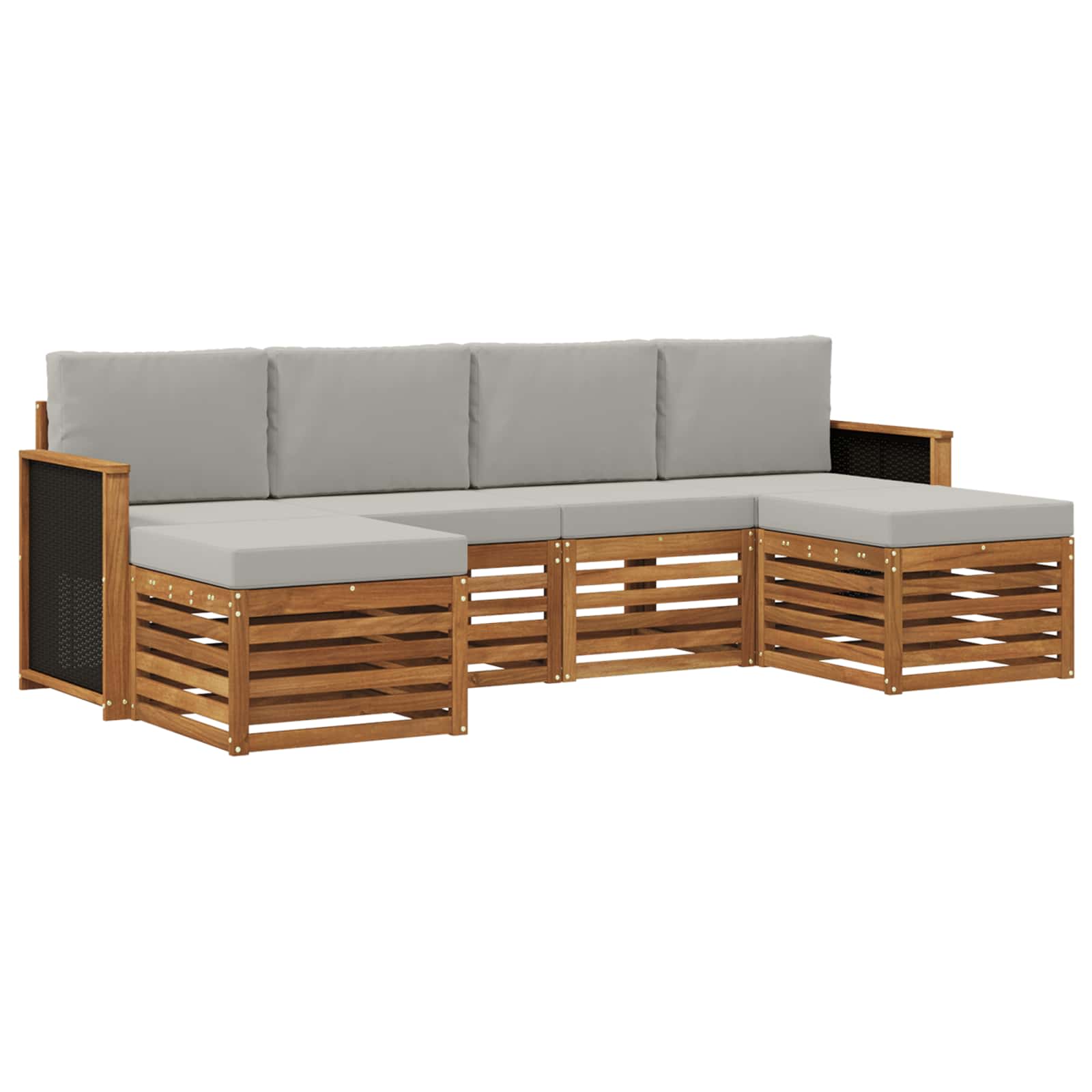 vidaXL Sofa-Sets 6 pcs Naturel Massief Acaciahout