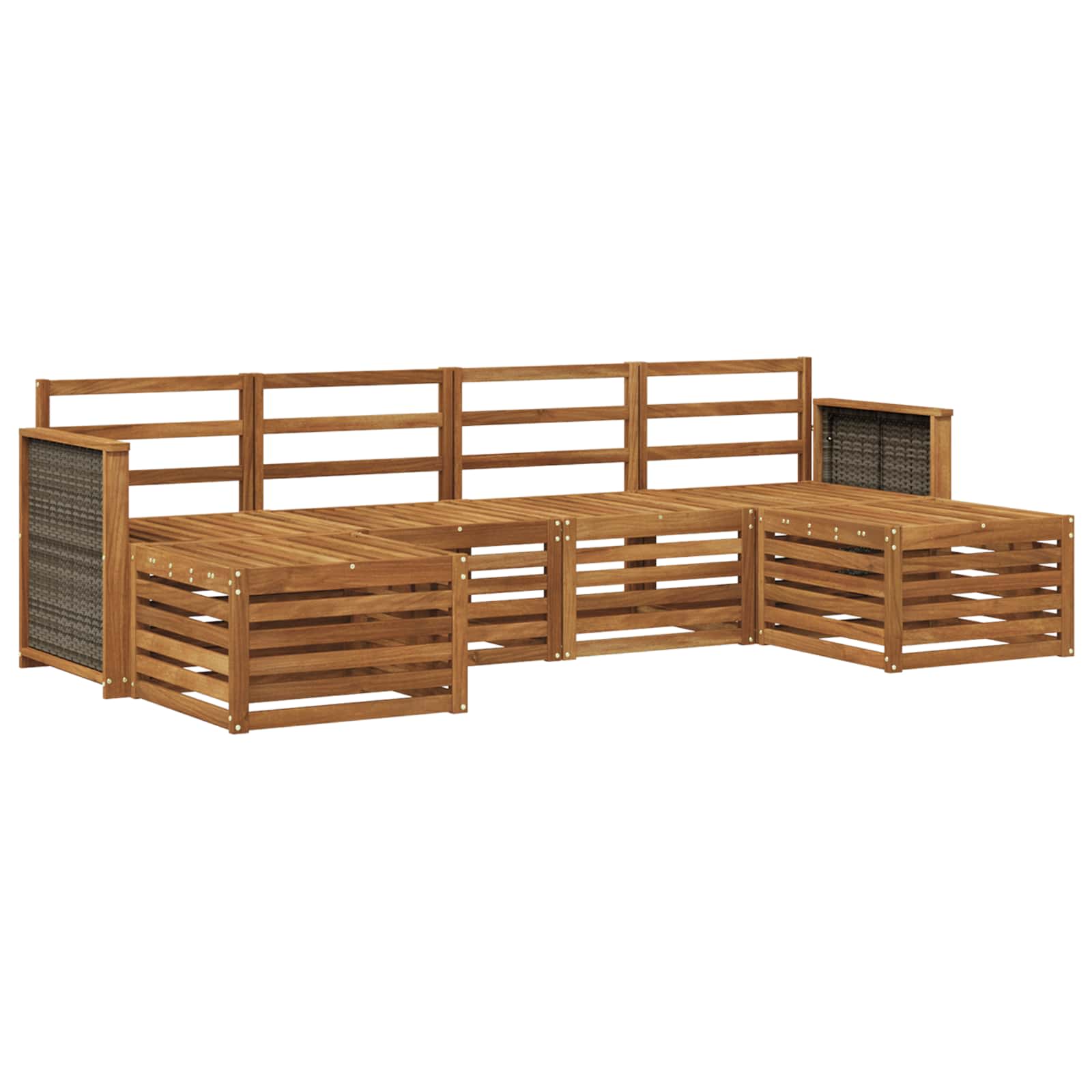 vidaXL Sofa-Sets 6 pcs Naturel Massief Acaciahout