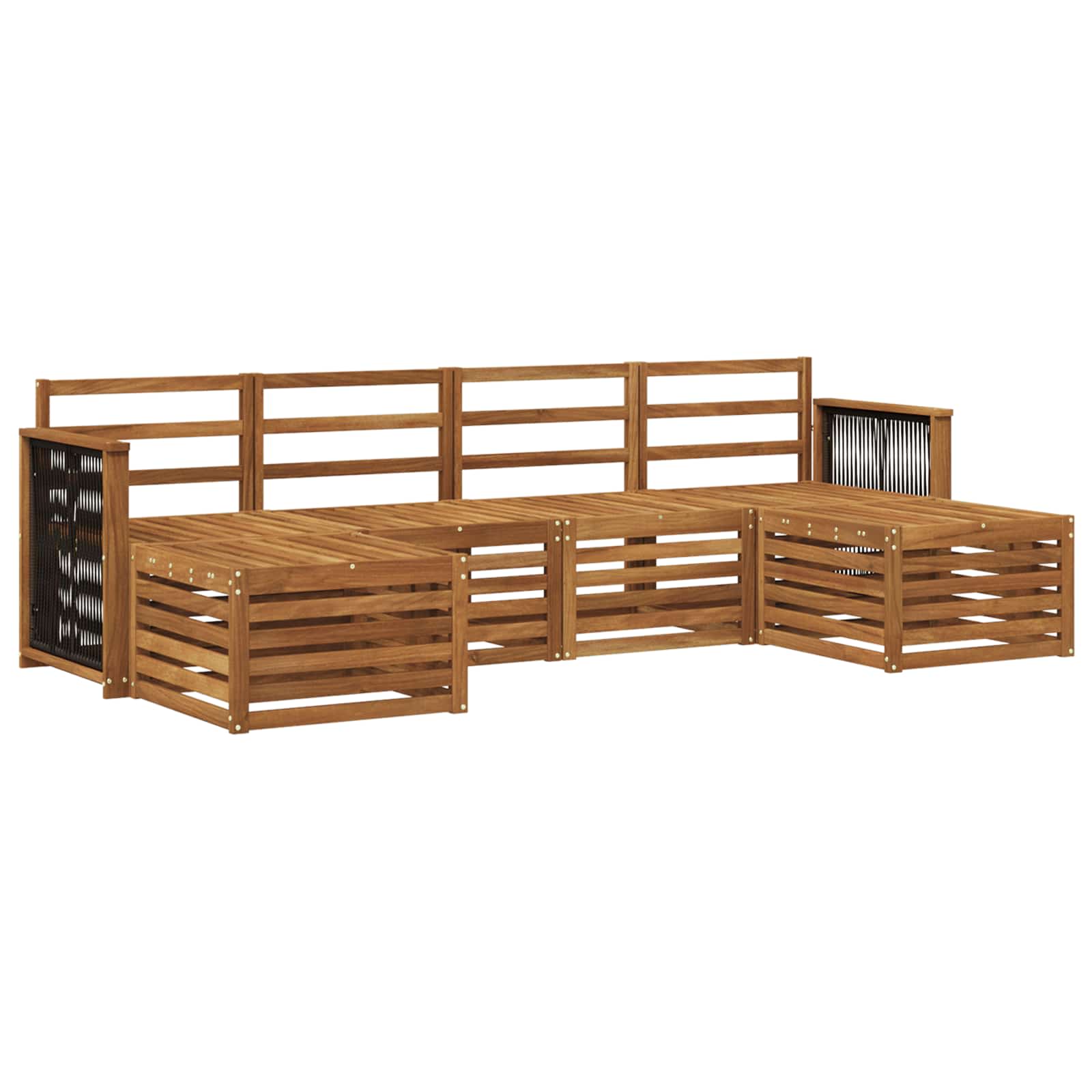 vidaXL Sofa-Sets 6 pcs Naturel Massief Acaciahout