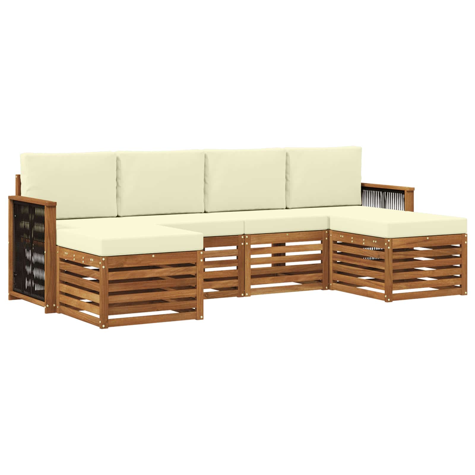 vidaXL Sofa-Sets 6 pcs Naturel Massief Acaciahout