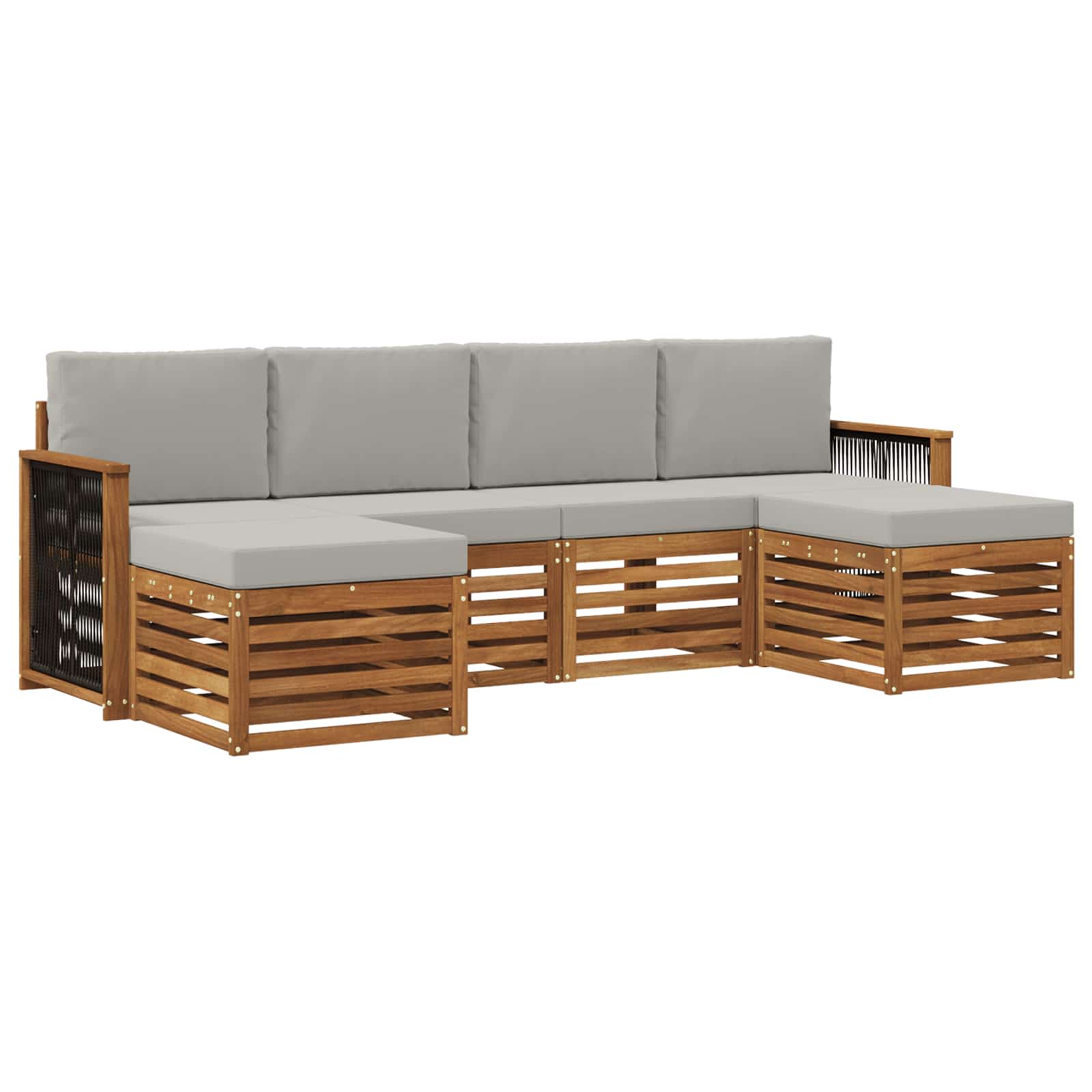 vidaXL Sofa-Sets 6 pcs Naturel Massief Acaciahout