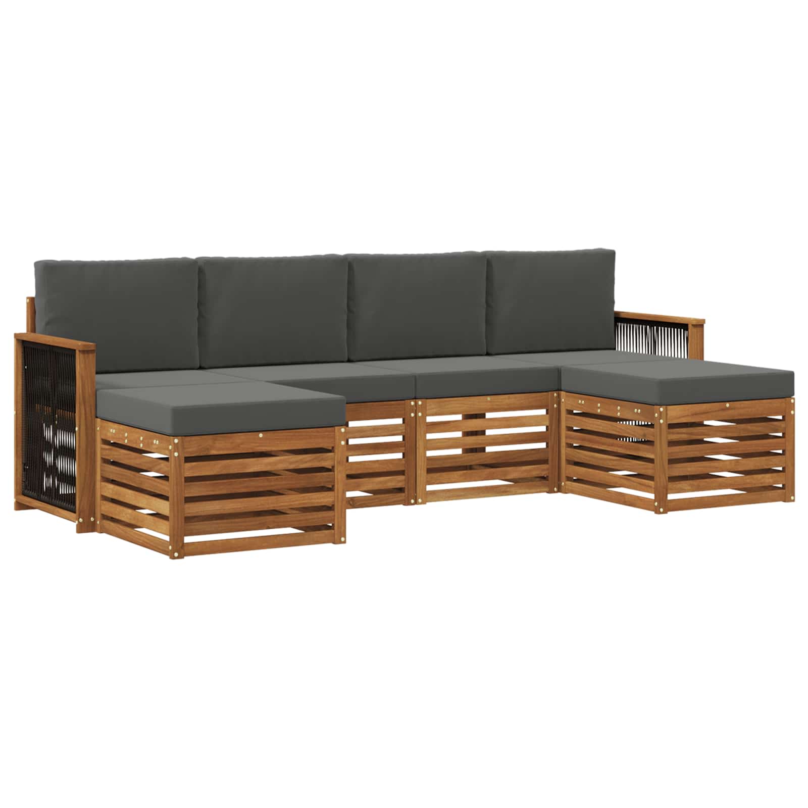 vidaXL Sofa-Sets 6 pcs Naturel Massief Acaciahout