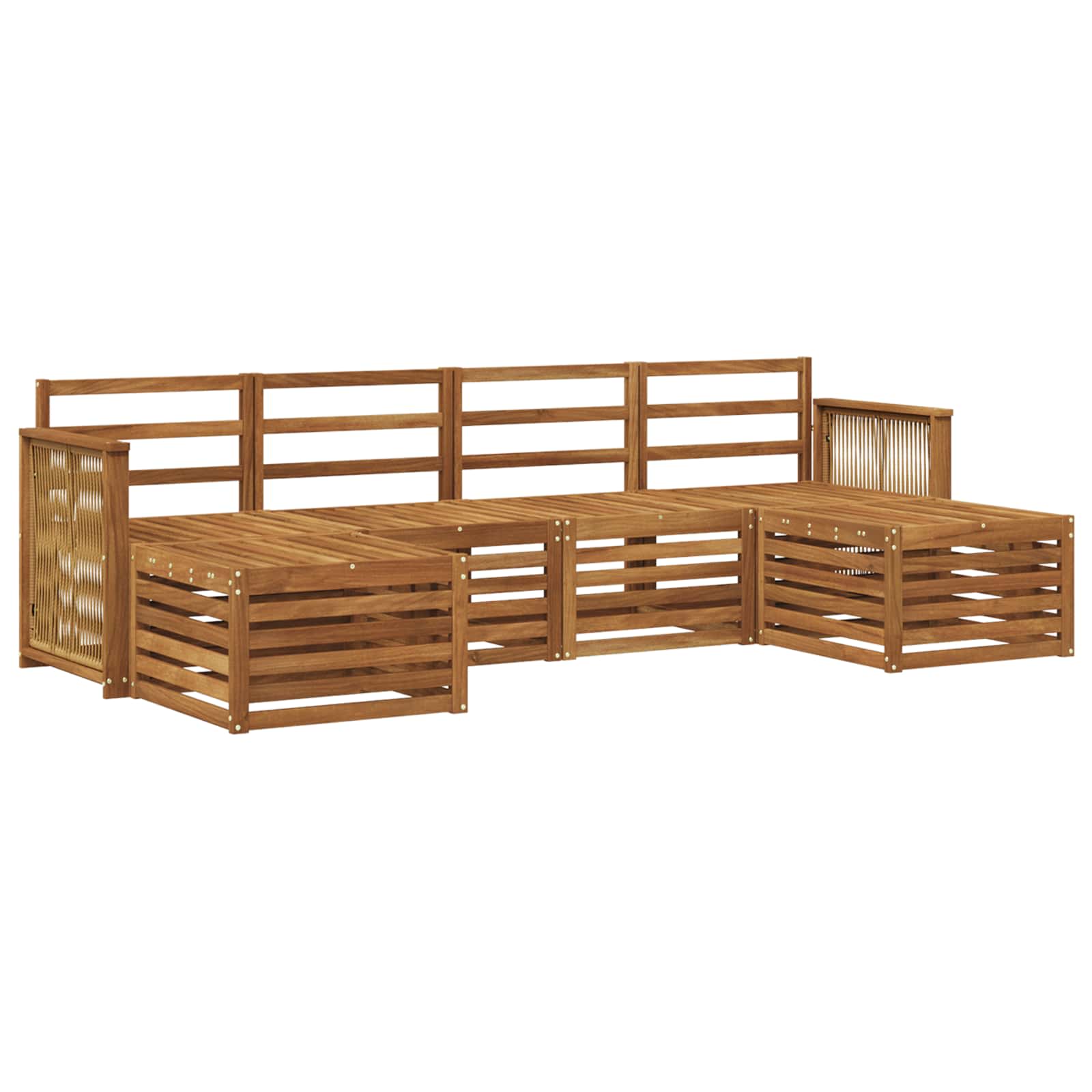vidaXL Sofa-Sets 6 pcs Naturel Massief Acaciahout