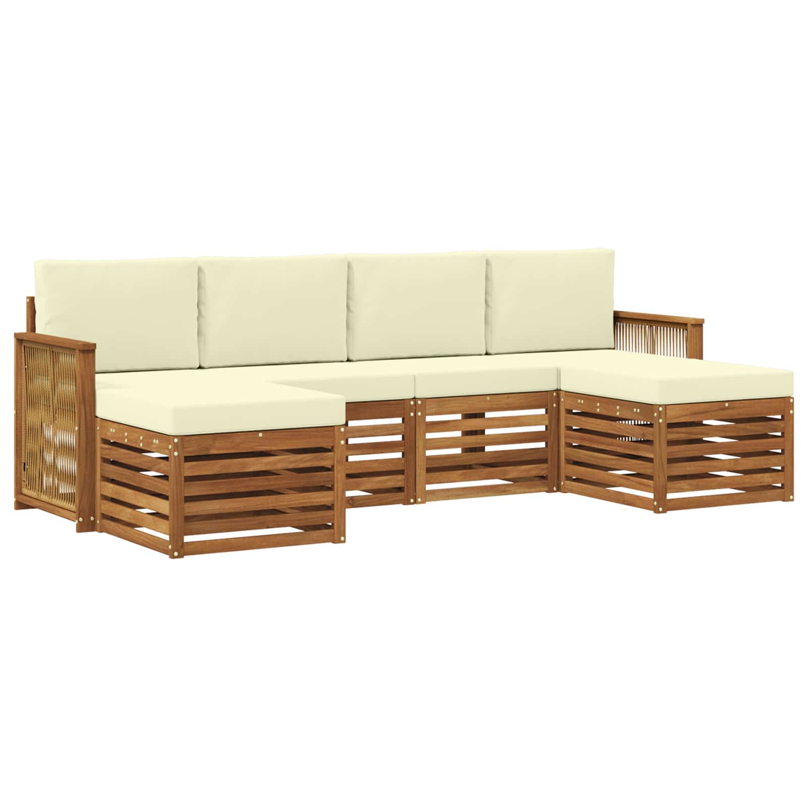vidaXL Sofa-Sets 6 pcs Naturel Massief Acaciahout