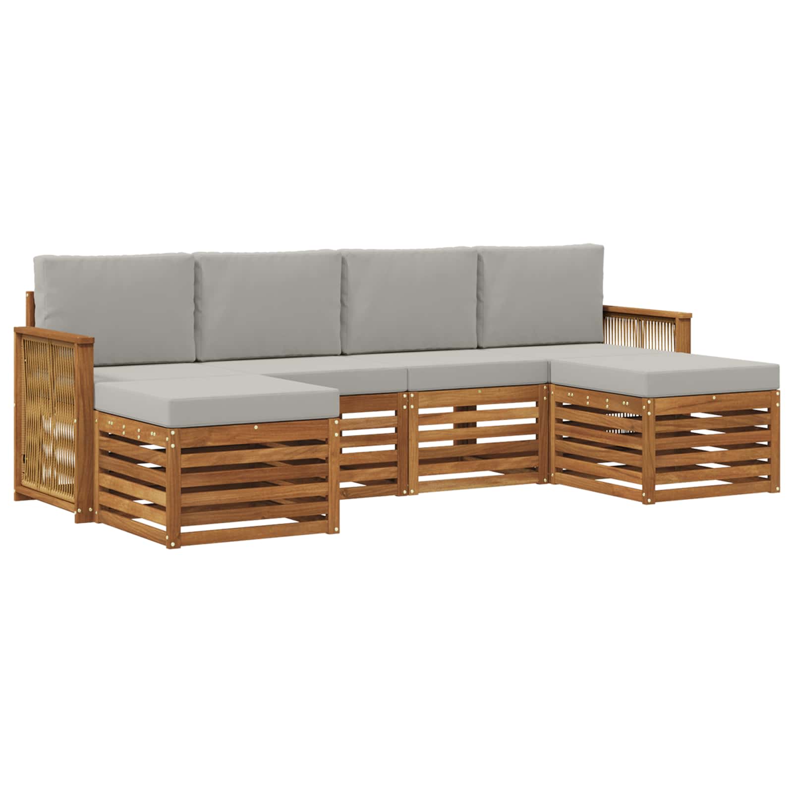 vidaXL Sofa-Sets 6 pcs Naturel Massief Acaciahout
