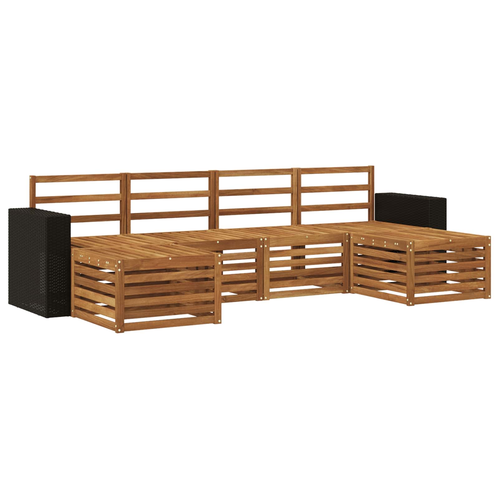 vidaXL Sofa-Sets 6 pcs Naturel Massief Acaciahout