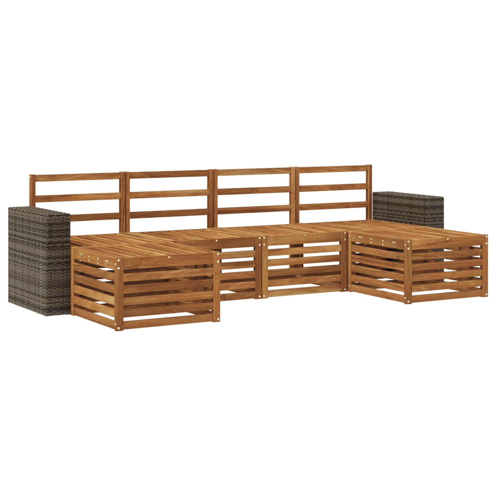 vidaXL Sofa-Sets 6 pcs Naturel Massief Acaciahout