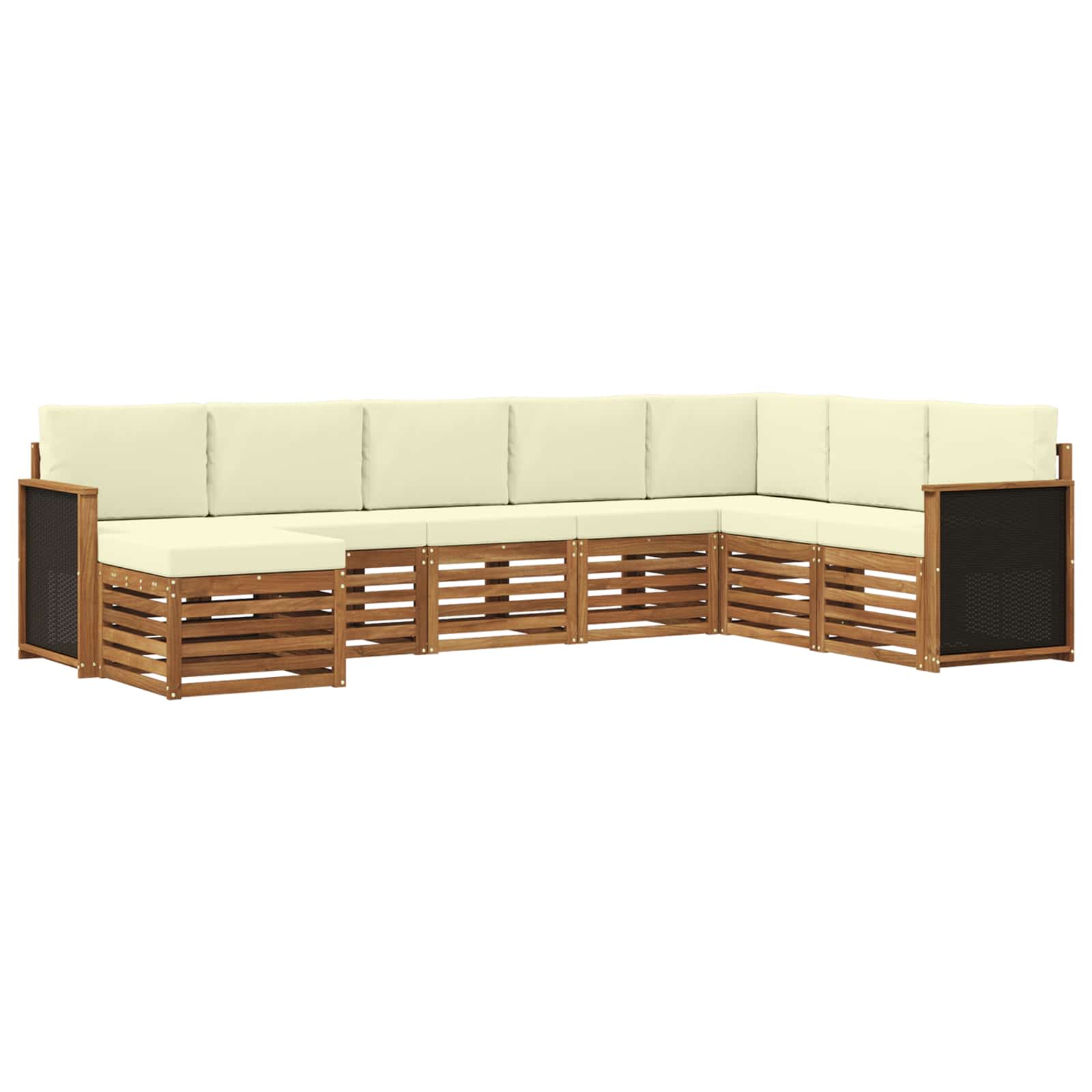 vidaXL Sofa-Sets 8 pcs Naturel Massief Acaciahout