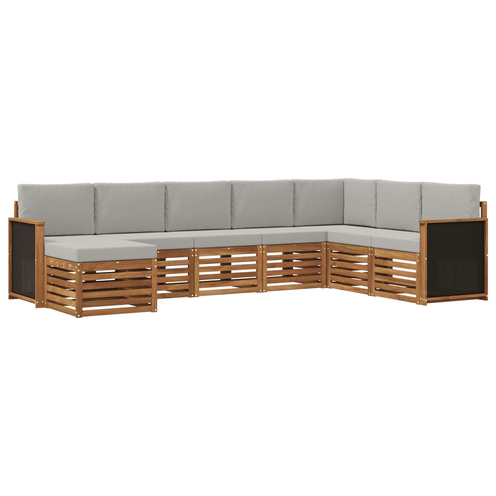 vidaXL Sofa-Sets 8 pcs Naturel Massief Acaciahout