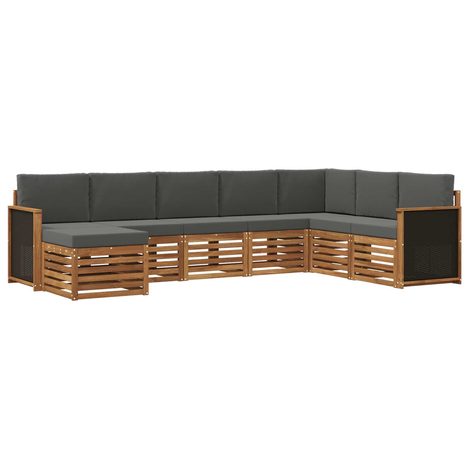 vidaXL Sofa-Sets 8 pcs Naturel Massief Acaciahout