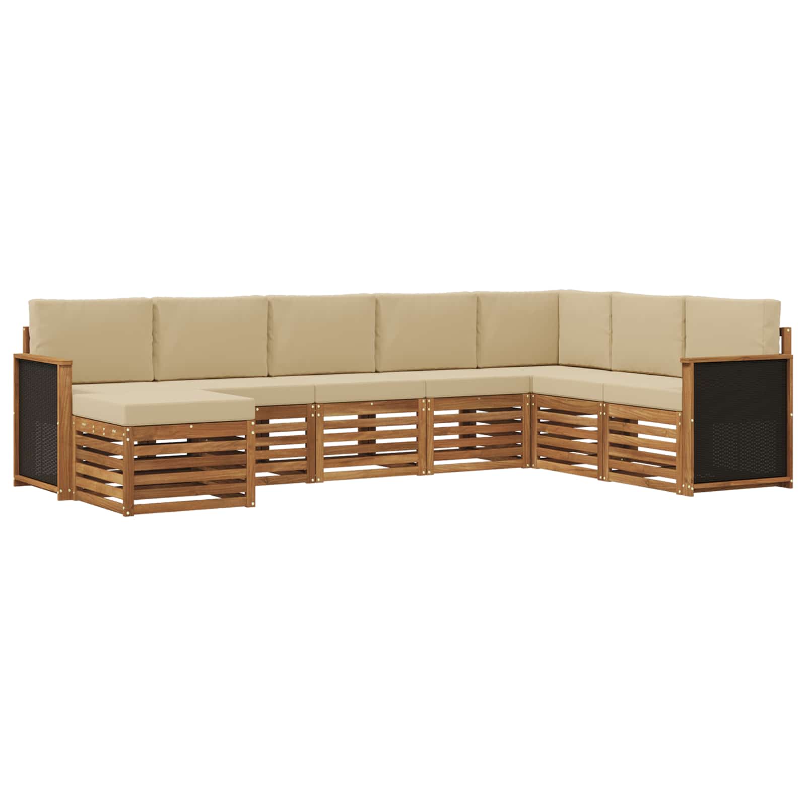 vidaXL Sofa-Sets 8 pcs Naturel Massief Acaciahout