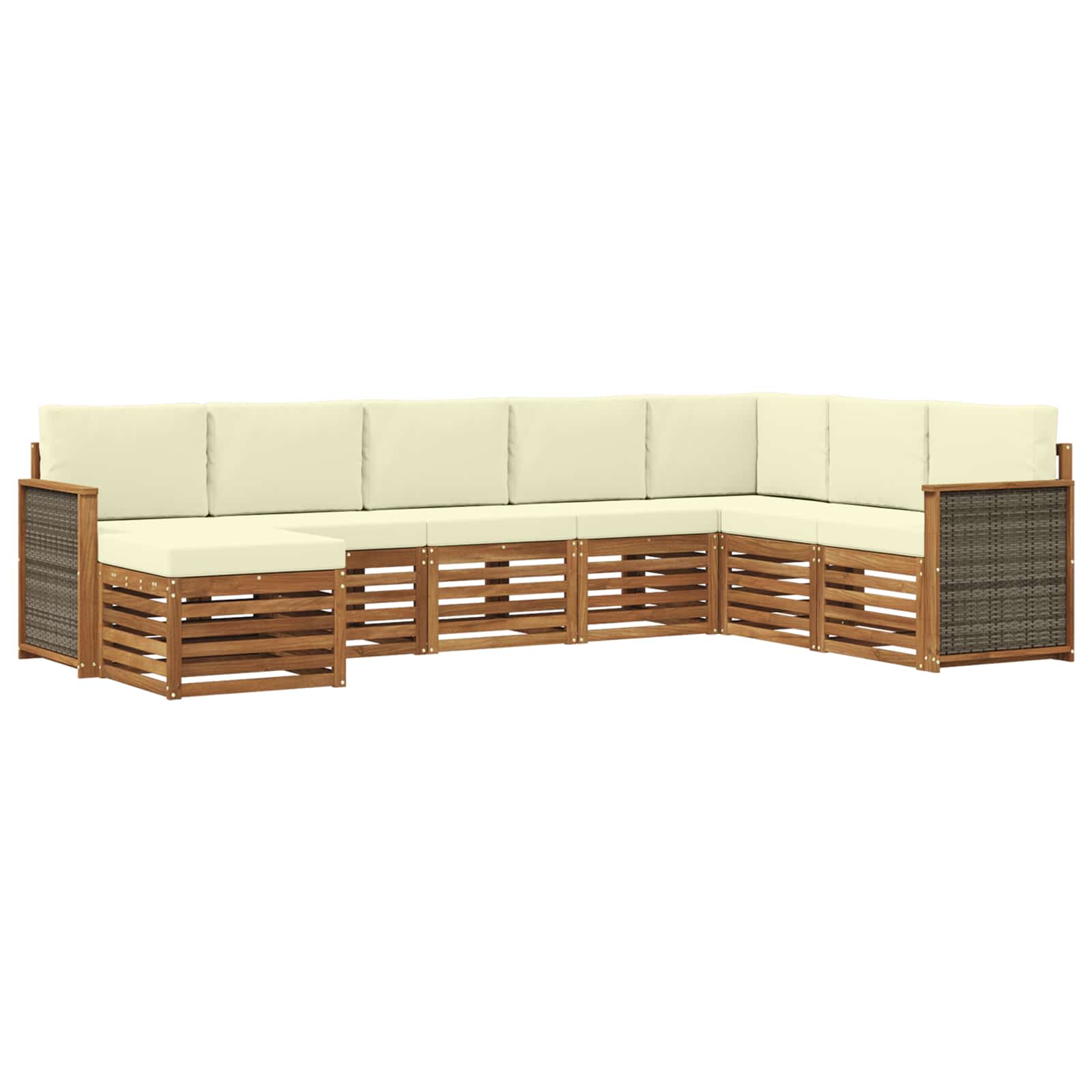 vidaXL Sofa-Sets 8 pcs Naturel Massief Acaciahout