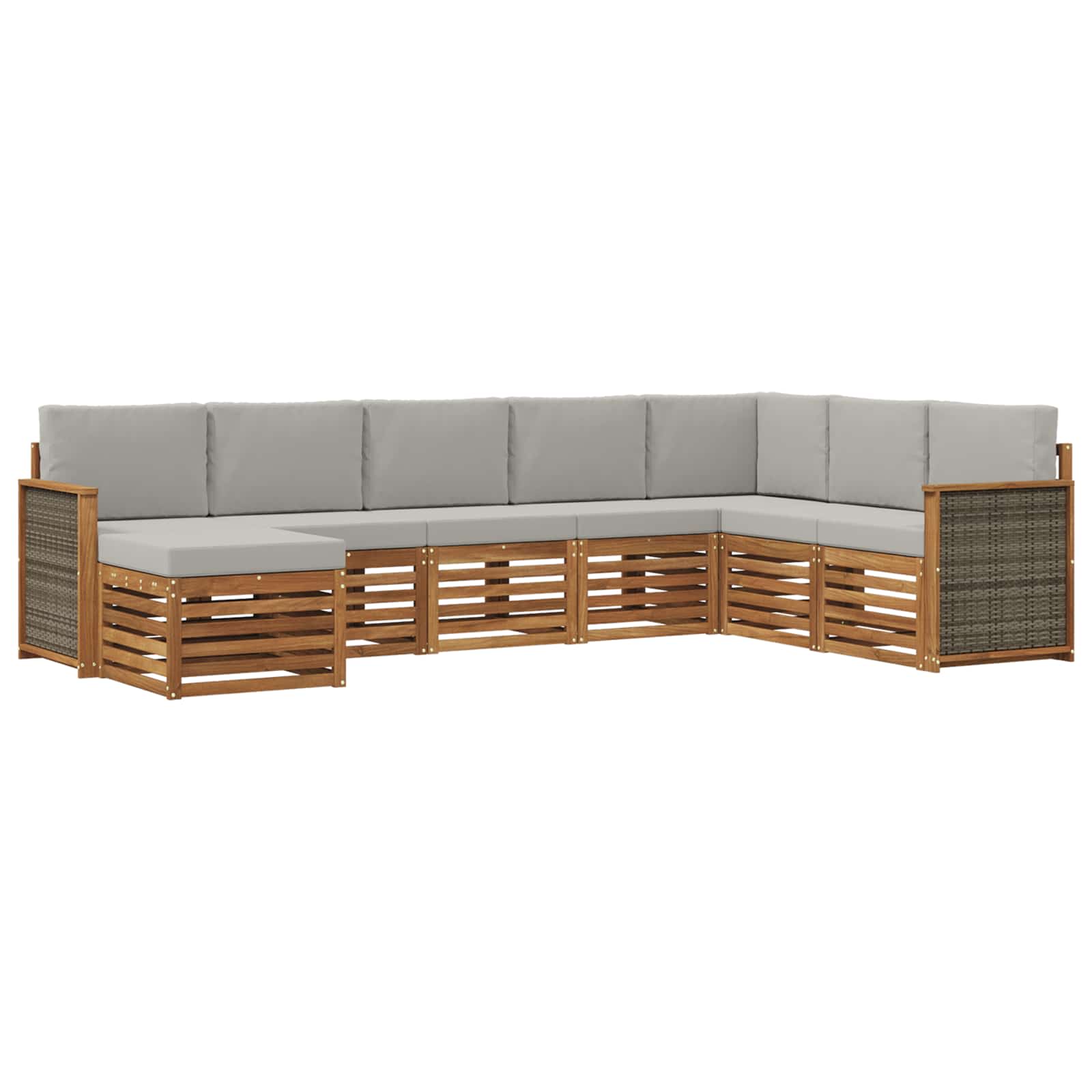 vidaXL Sofa-Sets 8 pcs Naturel Massief Acaciahout