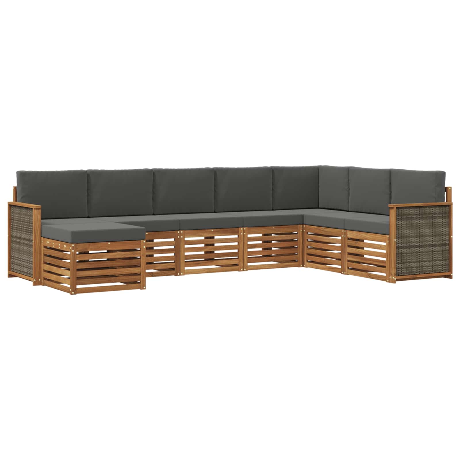 vidaXL Sofa-Sets 8 pcs Naturel Massief Acaciahout