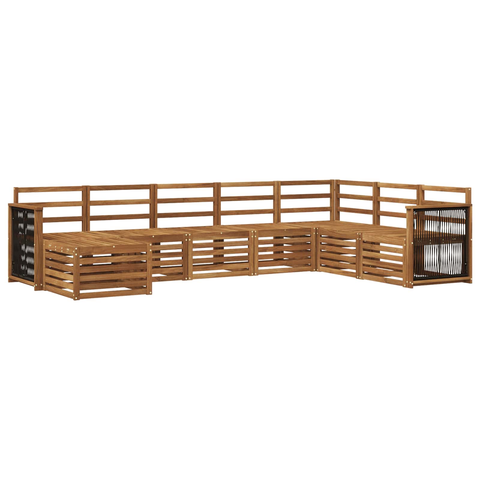 vidaXL Sofa-Sets 8 pcs Naturel Massief Acaciahout
