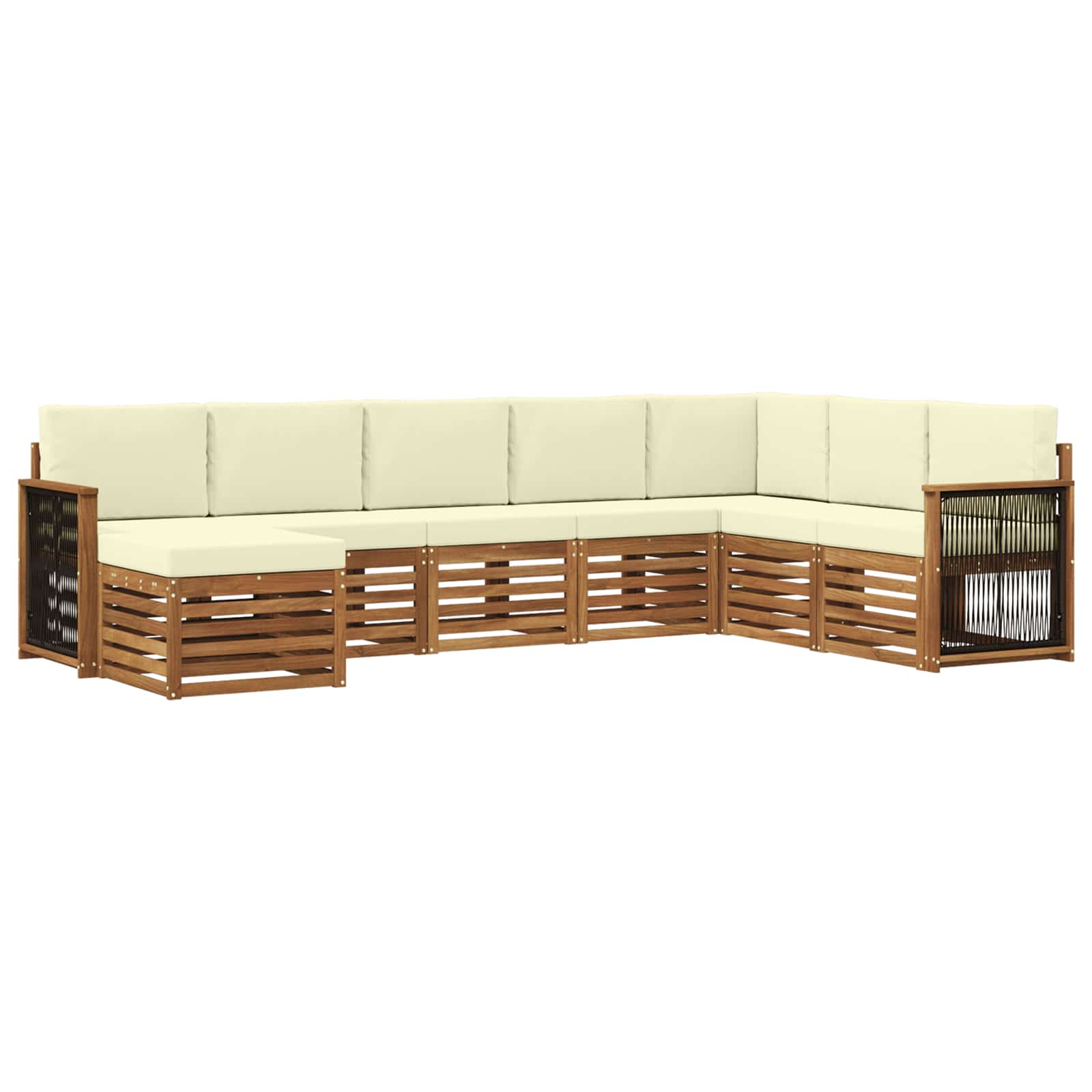 vidaXL Sofa-Sets 8 pcs Naturel Massief Acaciahout