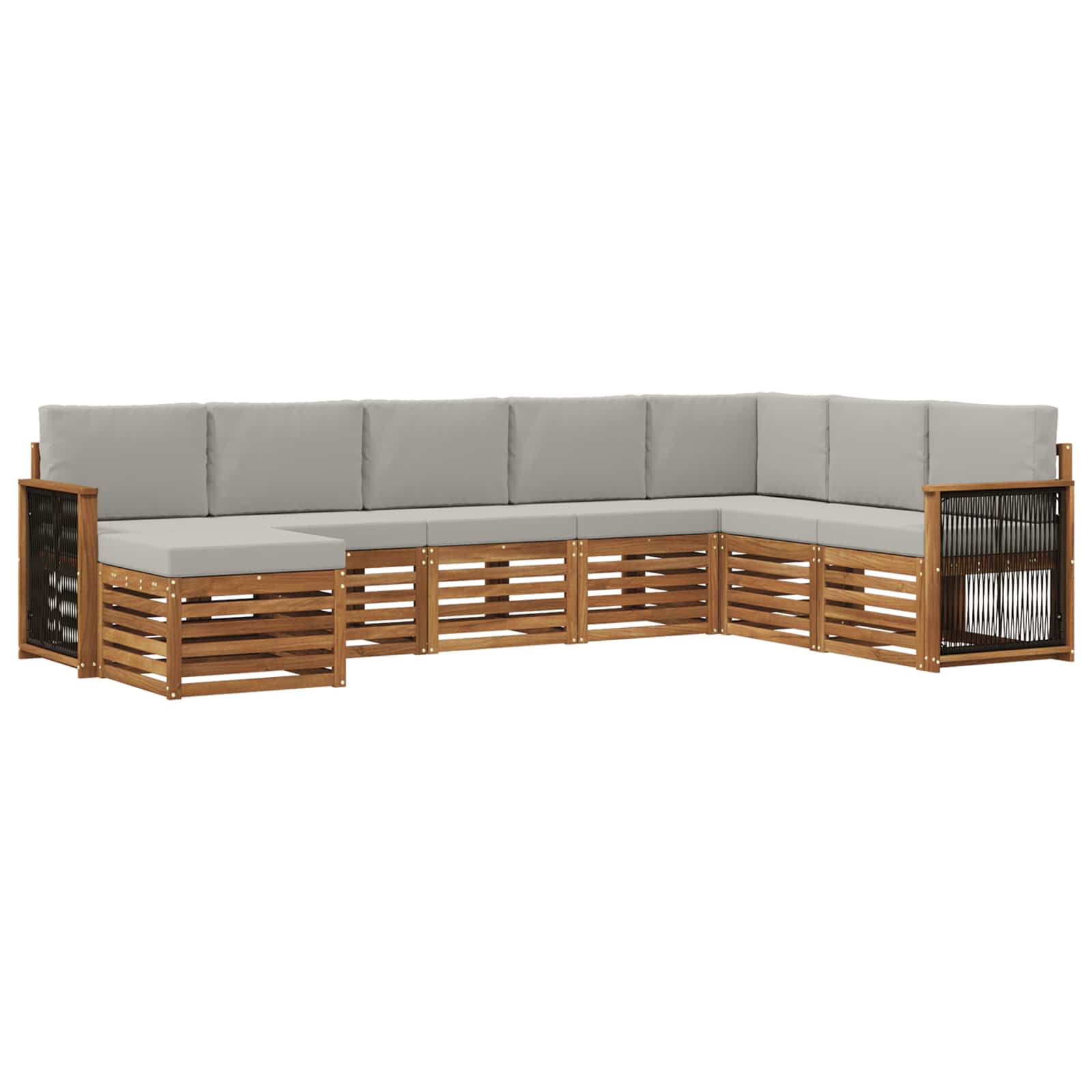 vidaXL Sofa-Sets 8 pcs Naturel Massief Acaciahout