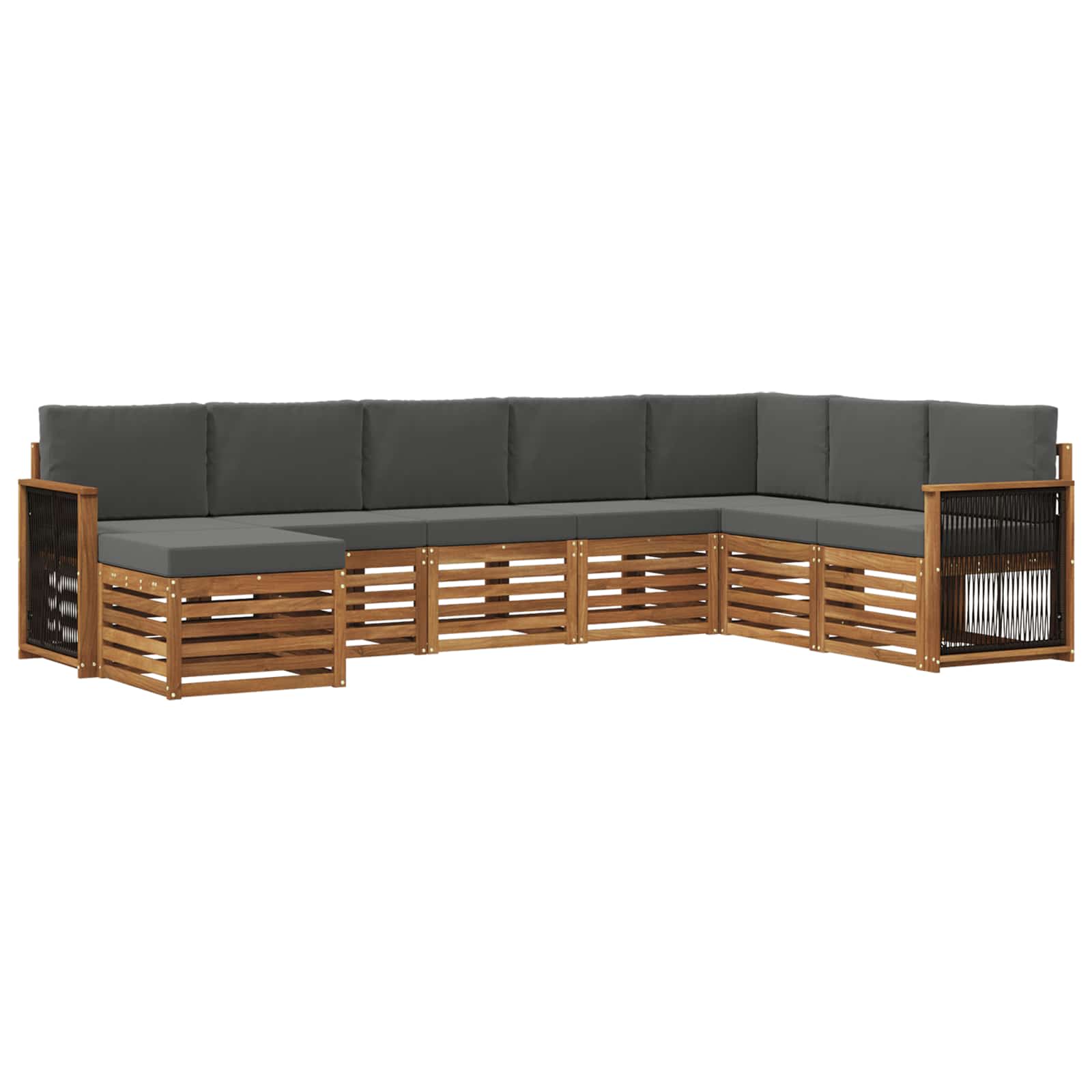 vidaXL Sofa-Sets 8 pcs Naturel Massief Acaciahout