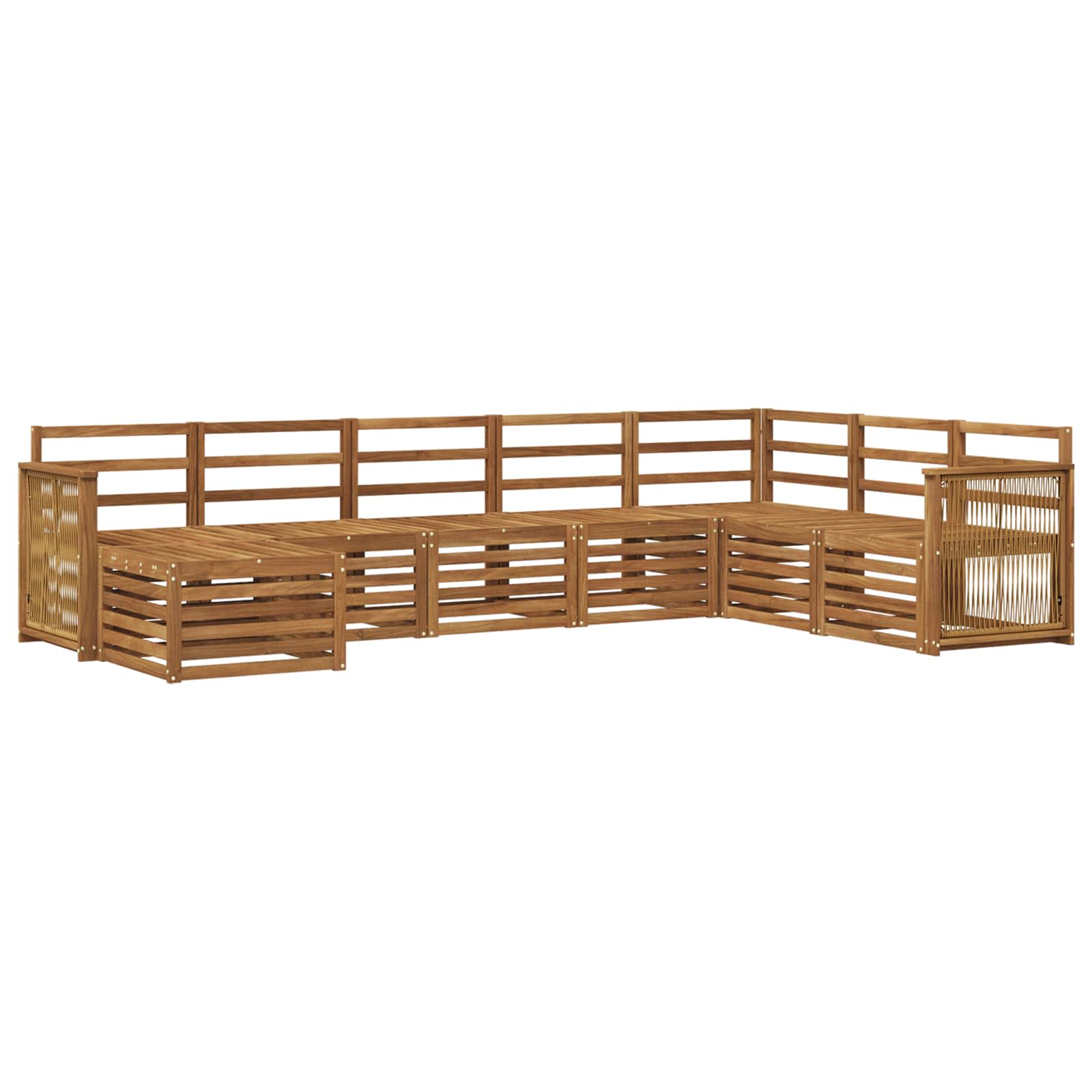 vidaXL Sofa-Sets 8 pcs Naturel Massief Acaciahout