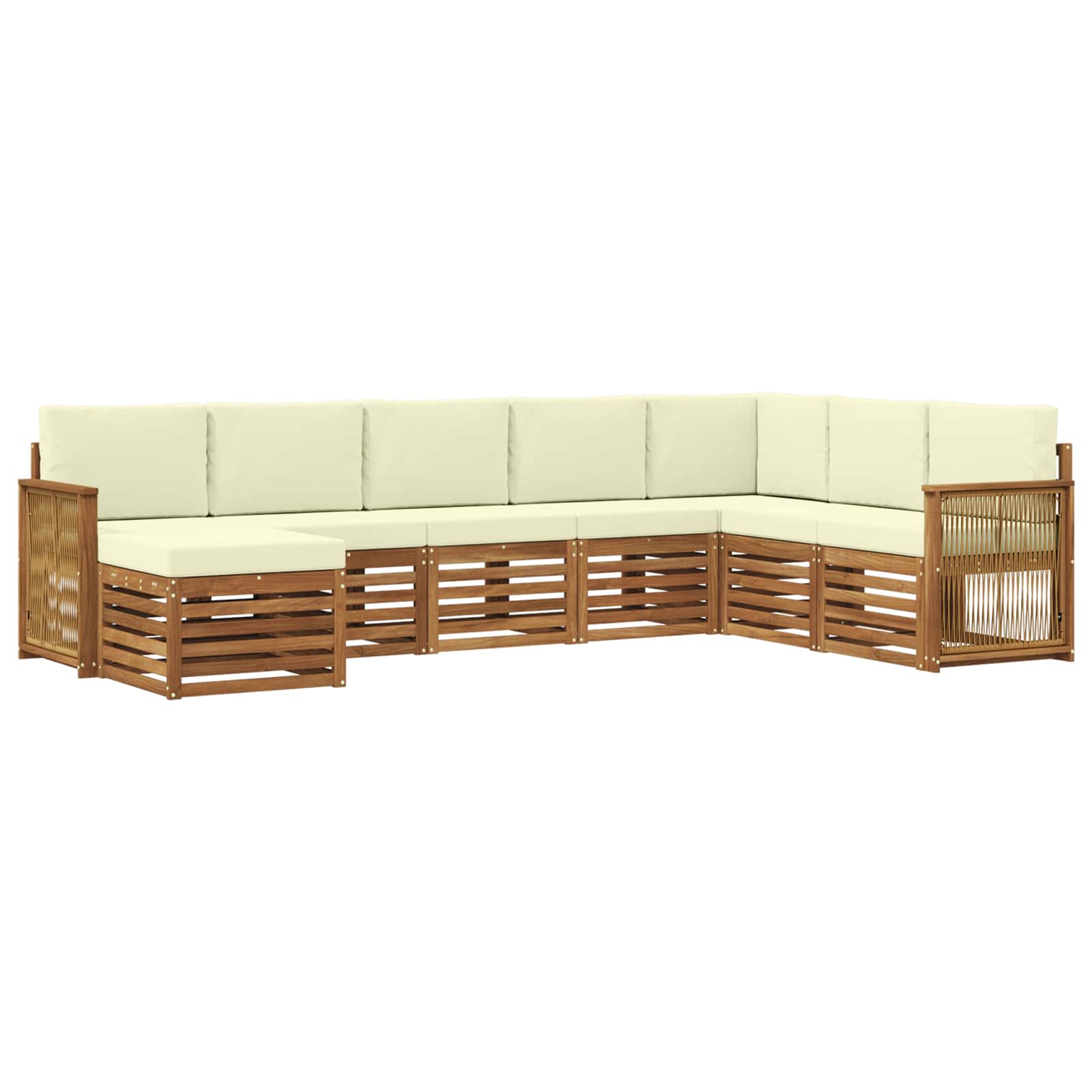 vidaXL Sofa-Sets 8 pcs Naturel Massief Acaciahout