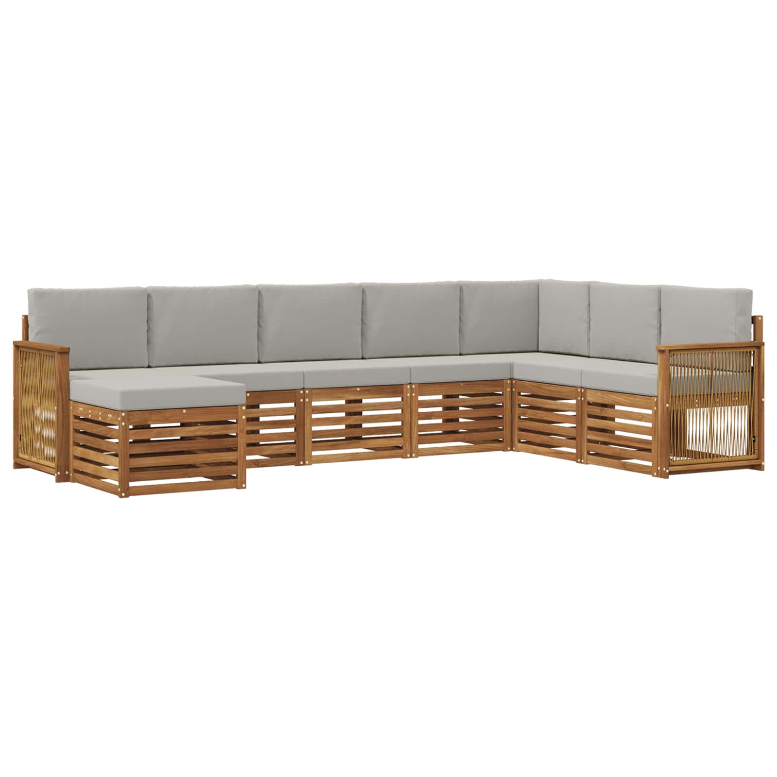 vidaXL Sofa-Sets 8 pcs Naturel Massief Acaciahout