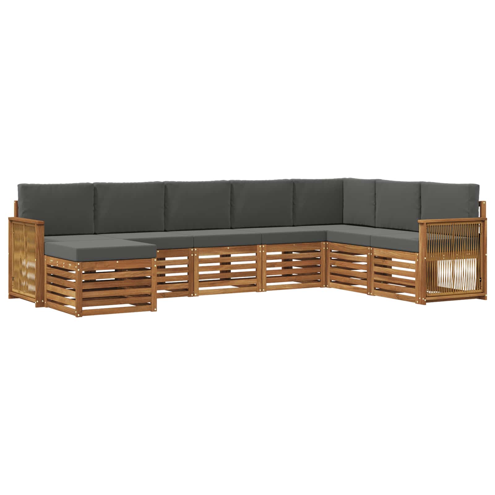 vidaXL Sofa-Sets 8 pcs Naturel Massief Acaciahout